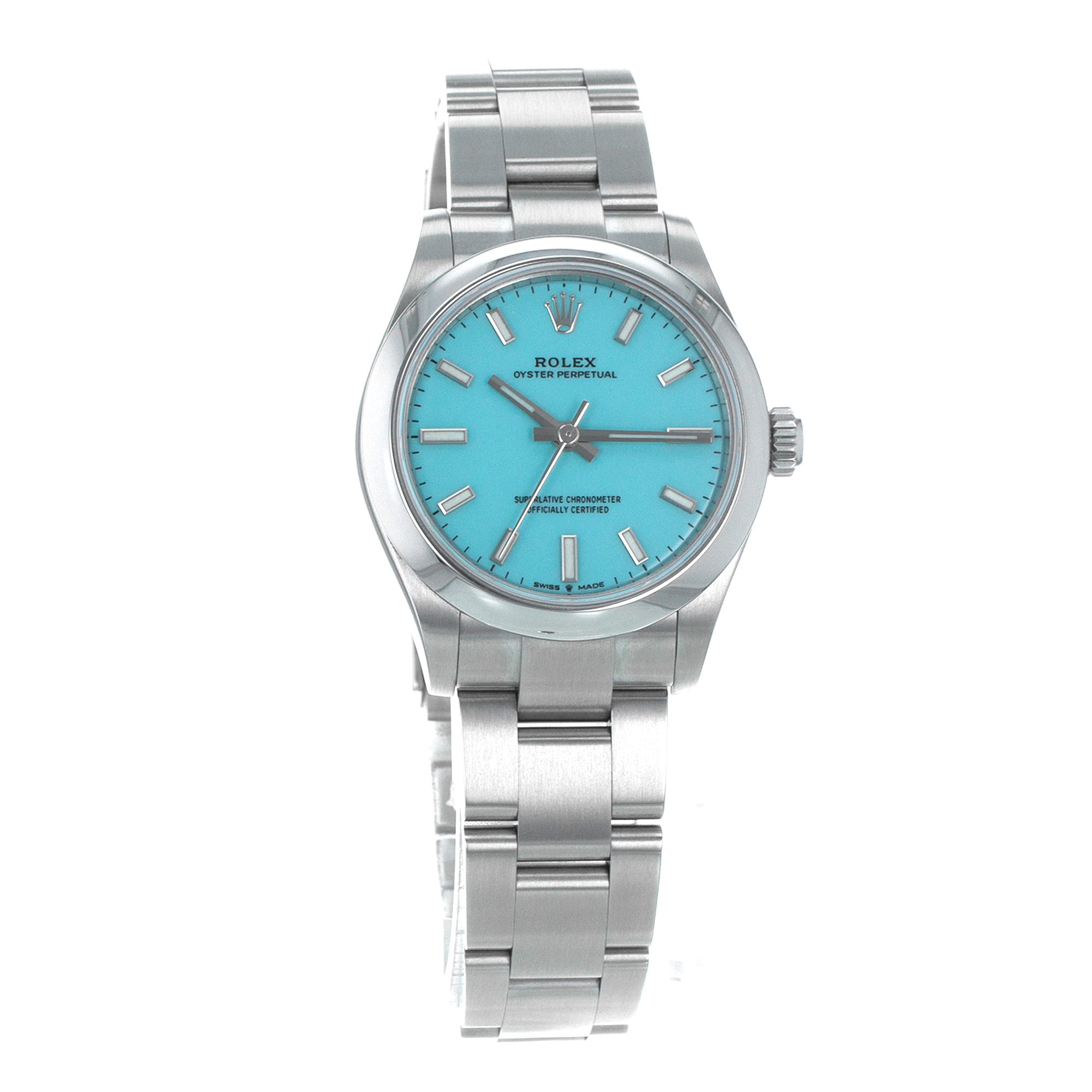 Rolex Oyster Perpetual 31 277200 Turquoise Blue Steel Oyster Ladies Watch 2022 thumbnail 9