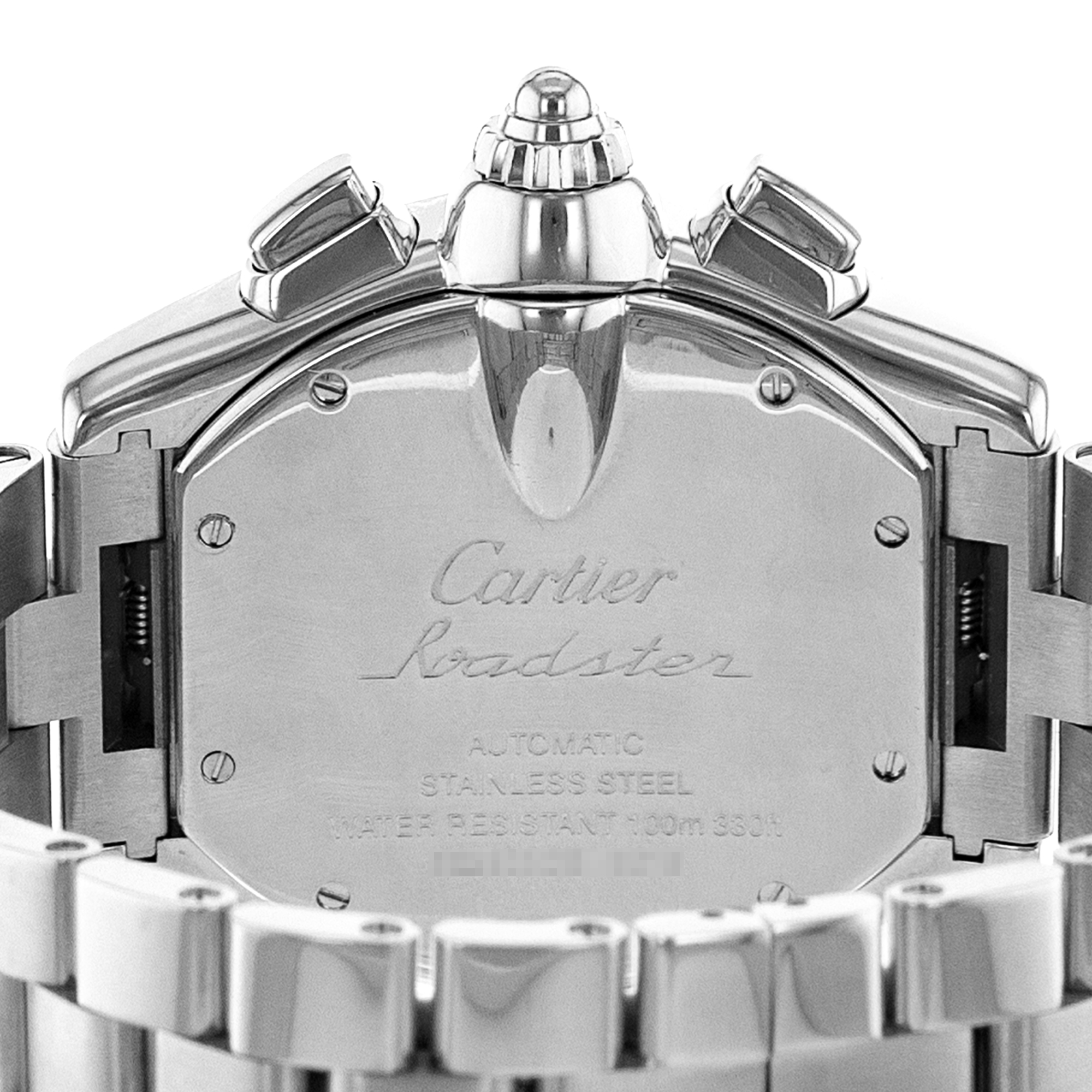 Cartier Roadster W62019X6 2618 43mm Large Silver Roman Steel Mens Watch 2006 thumbnail 11