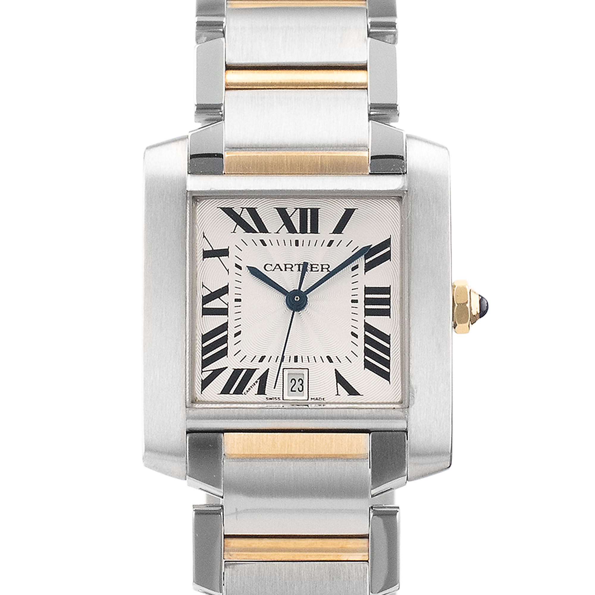 Cartier Tank Francaise W51005Q4 2302 28mm Large Steel Yellow Gold Mens Watch thumbnail 1