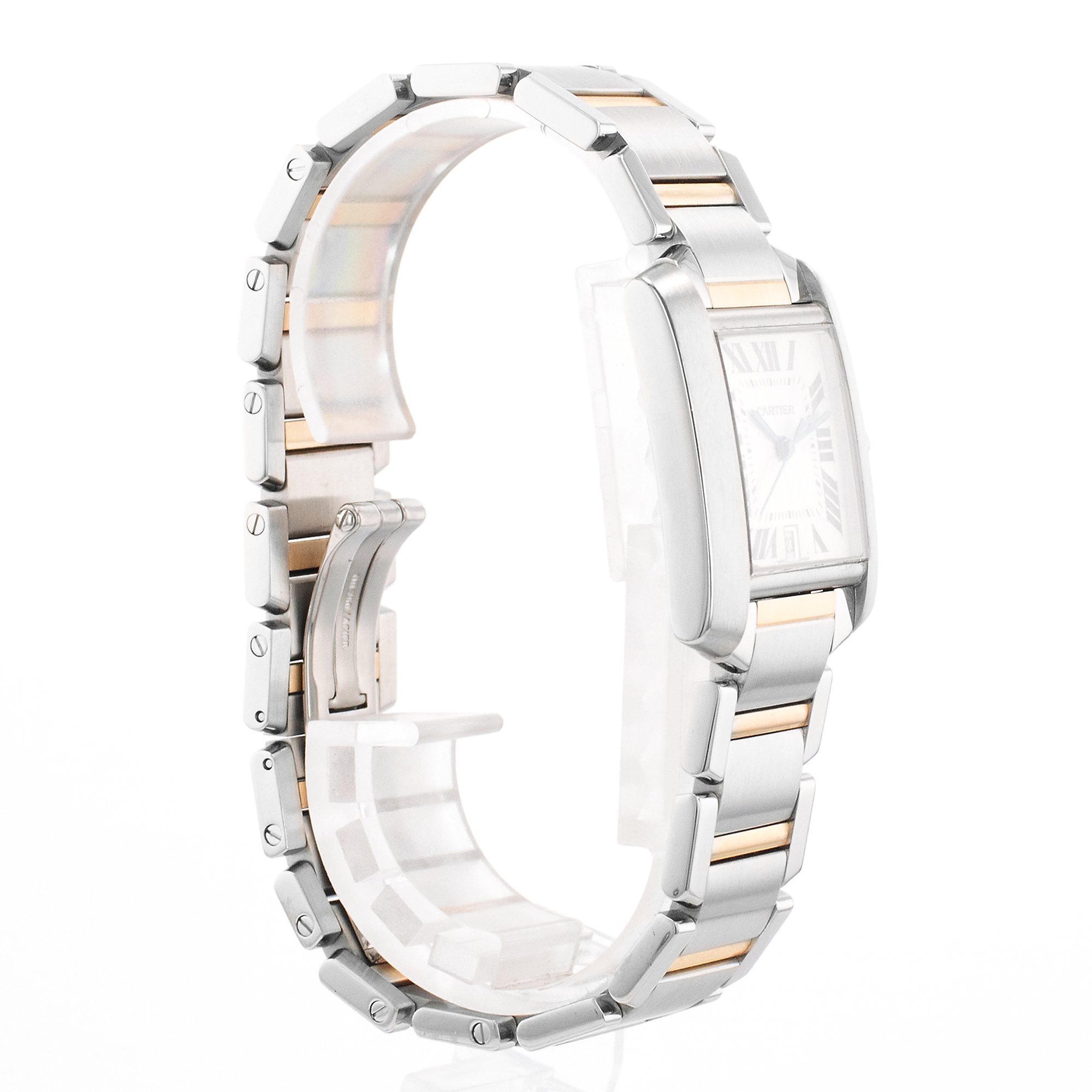 Cartier Tank Francaise W51005Q4 2302 28mm Large Steel Yellow Gold Mens Watch thumbnail 6