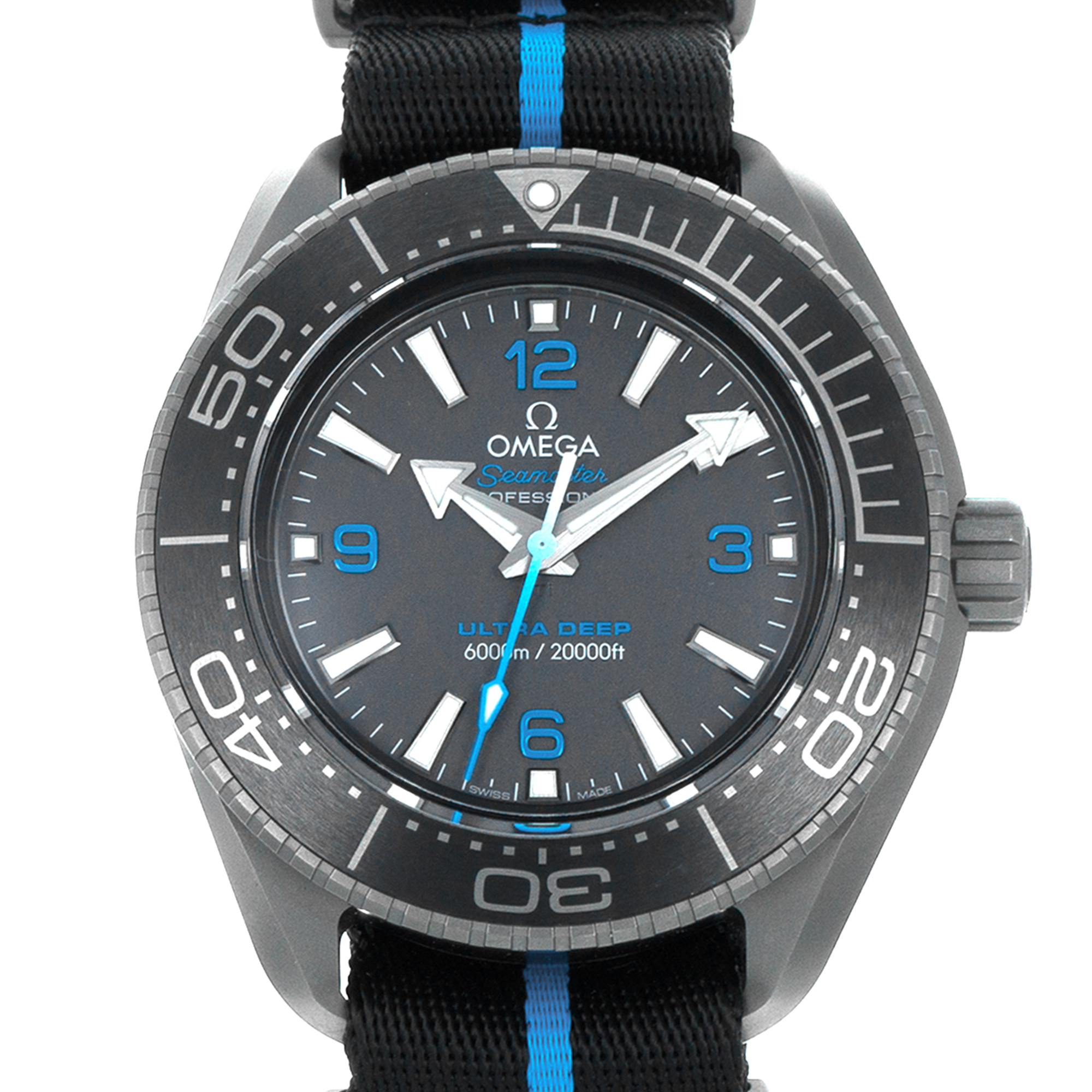 Omega Seamaster Ultra Deep 6000M 215.92.46.21.01.001 Blue Black Mens Watch 2022 thumbnail 1
