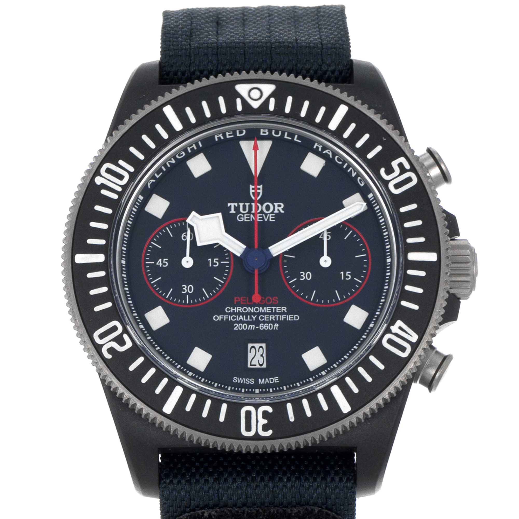 Tudor Pelagos 25807K 43mm FXD Alinghi Blue Black Chronograph Titanium Mens Watch thumbnail 1