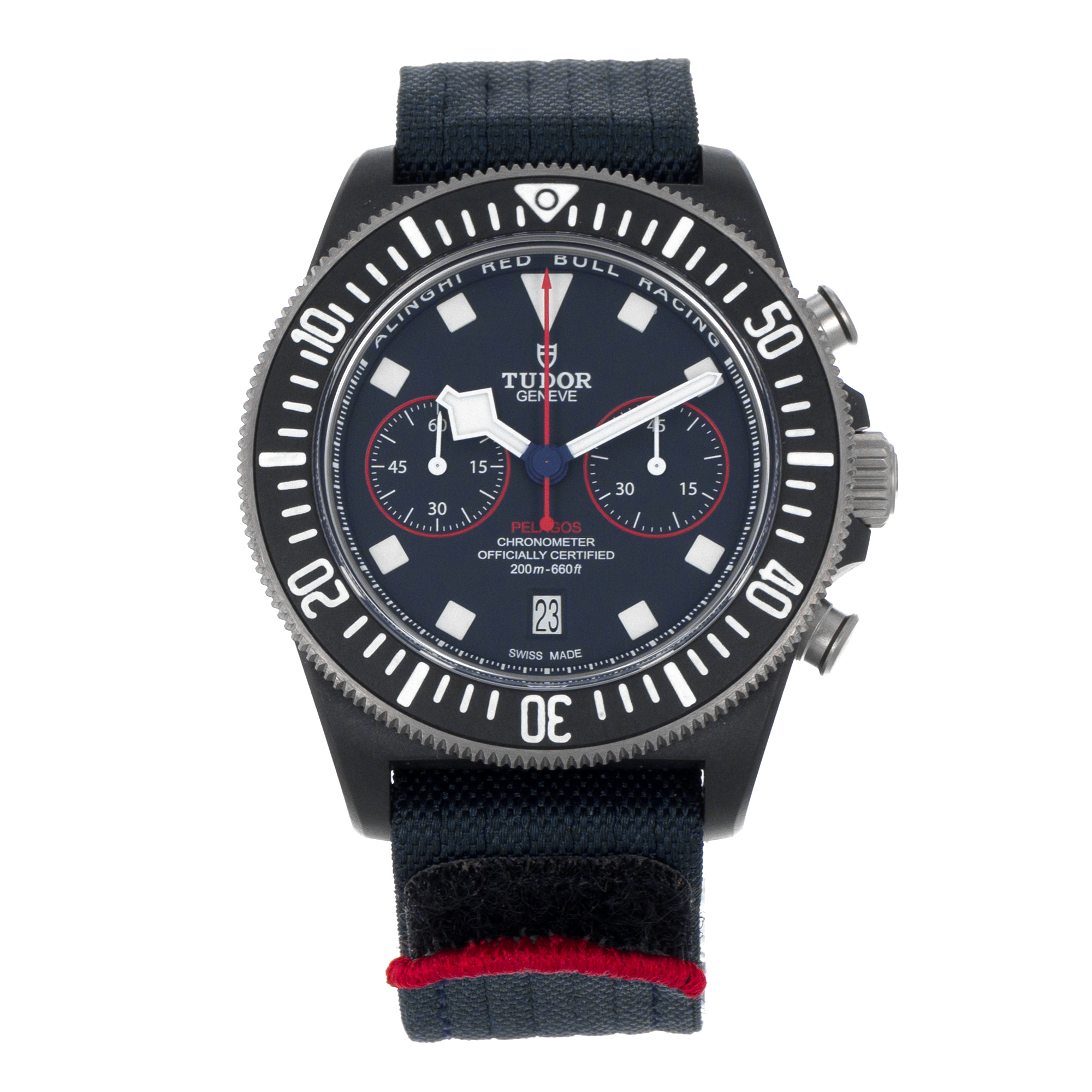 Tudor Pelagos 25807K 43mm FXD Alinghi Blue Black Chronograph Titanium Mens Watch thumbnail 2