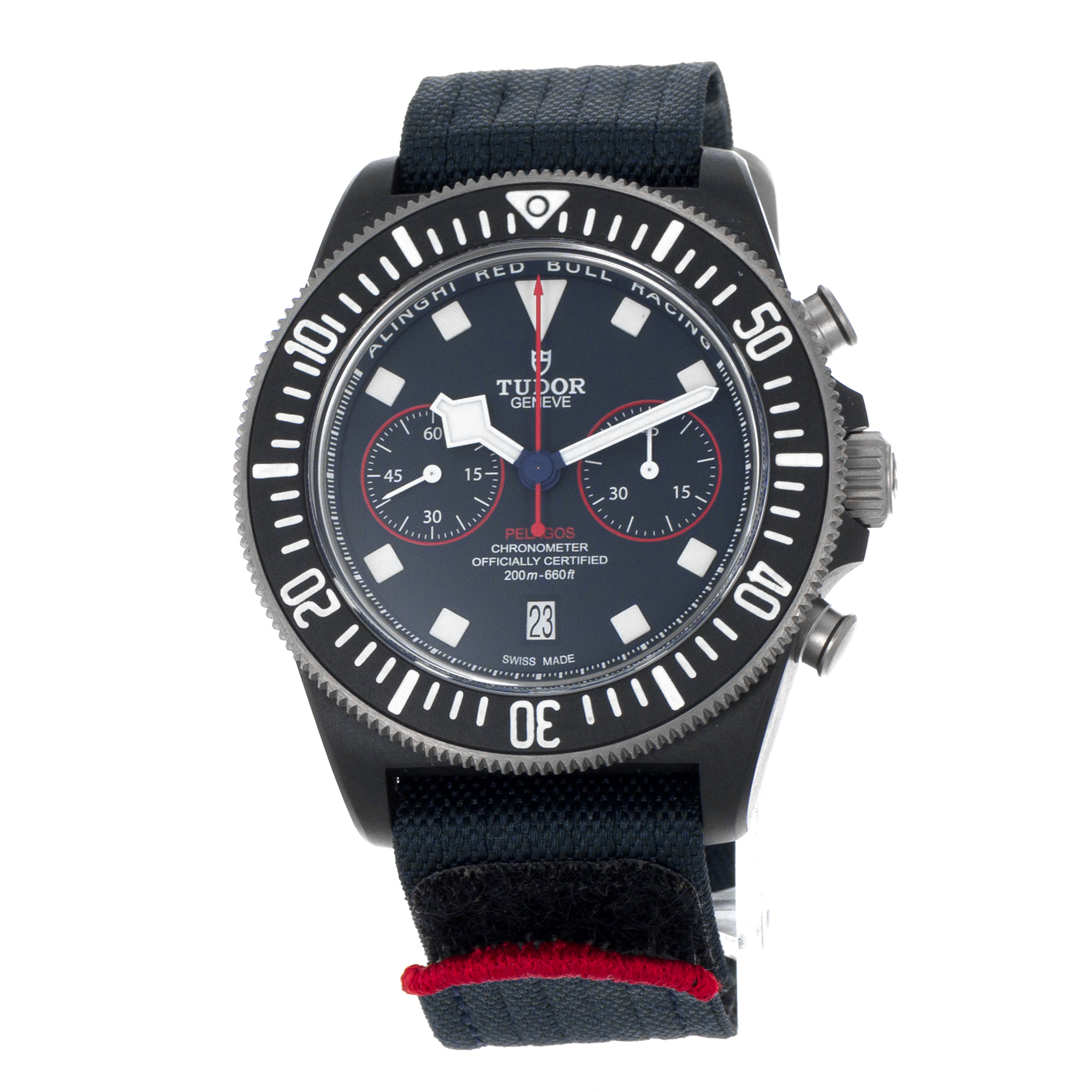 Tudor Pelagos 25807K 43mm FXD Alinghi Blue Black Chronograph Titanium Mens Watch thumbnail 4