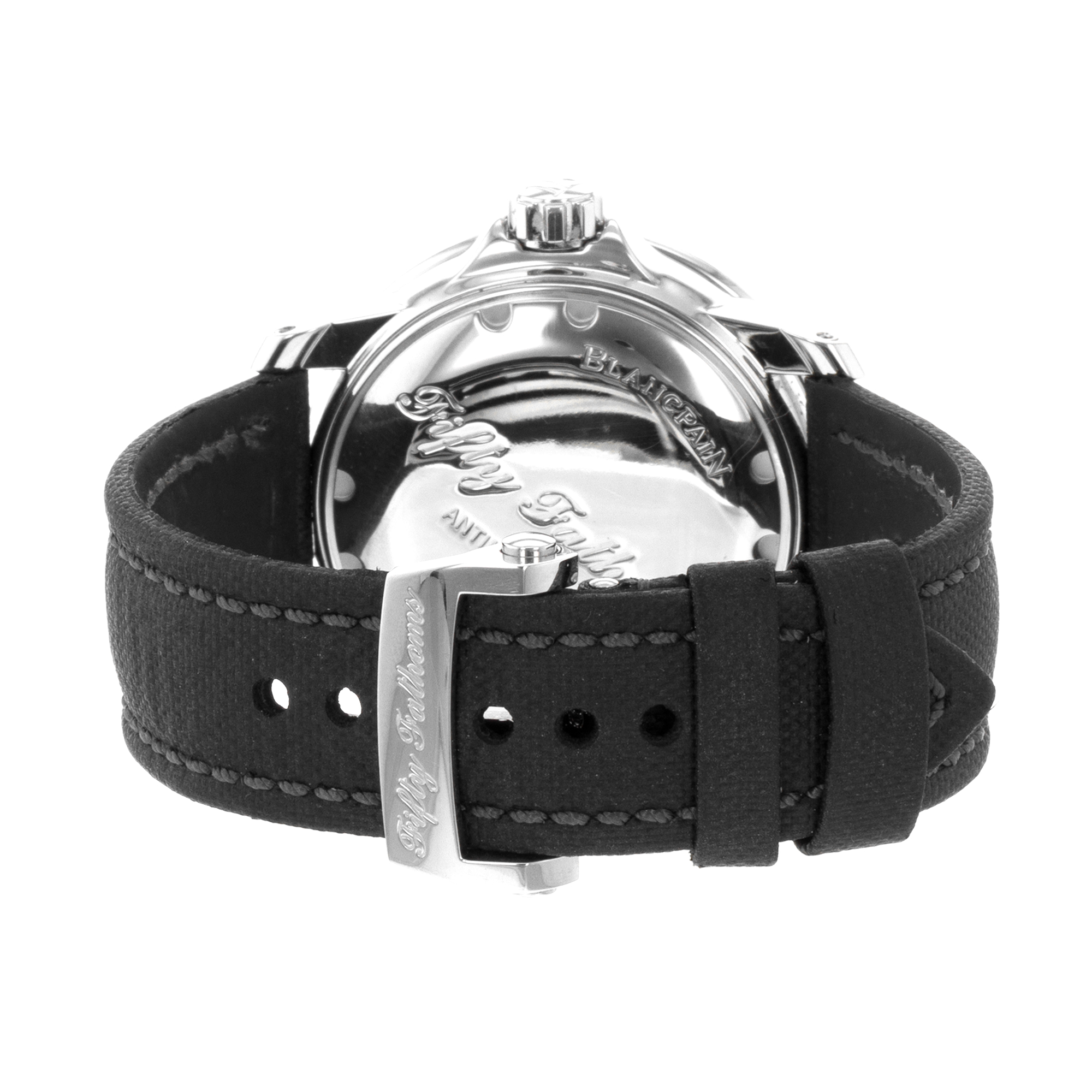 Blancpain Fifty Fathoms 5015-1130-52B 45mm Black Ceramic Diver Steel Mens Watch thumbnail 10