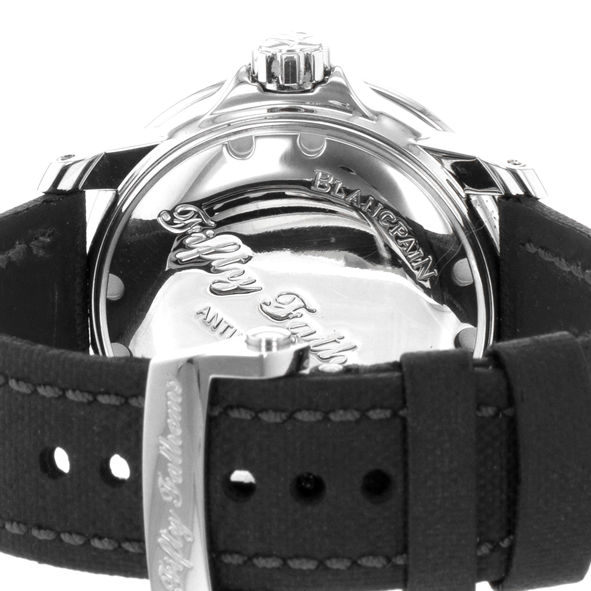 Blancpain Fifty Fathoms 5015-1130-52B 45mm Black Ceramic Diver Steel Mens Watch thumbnail 11
