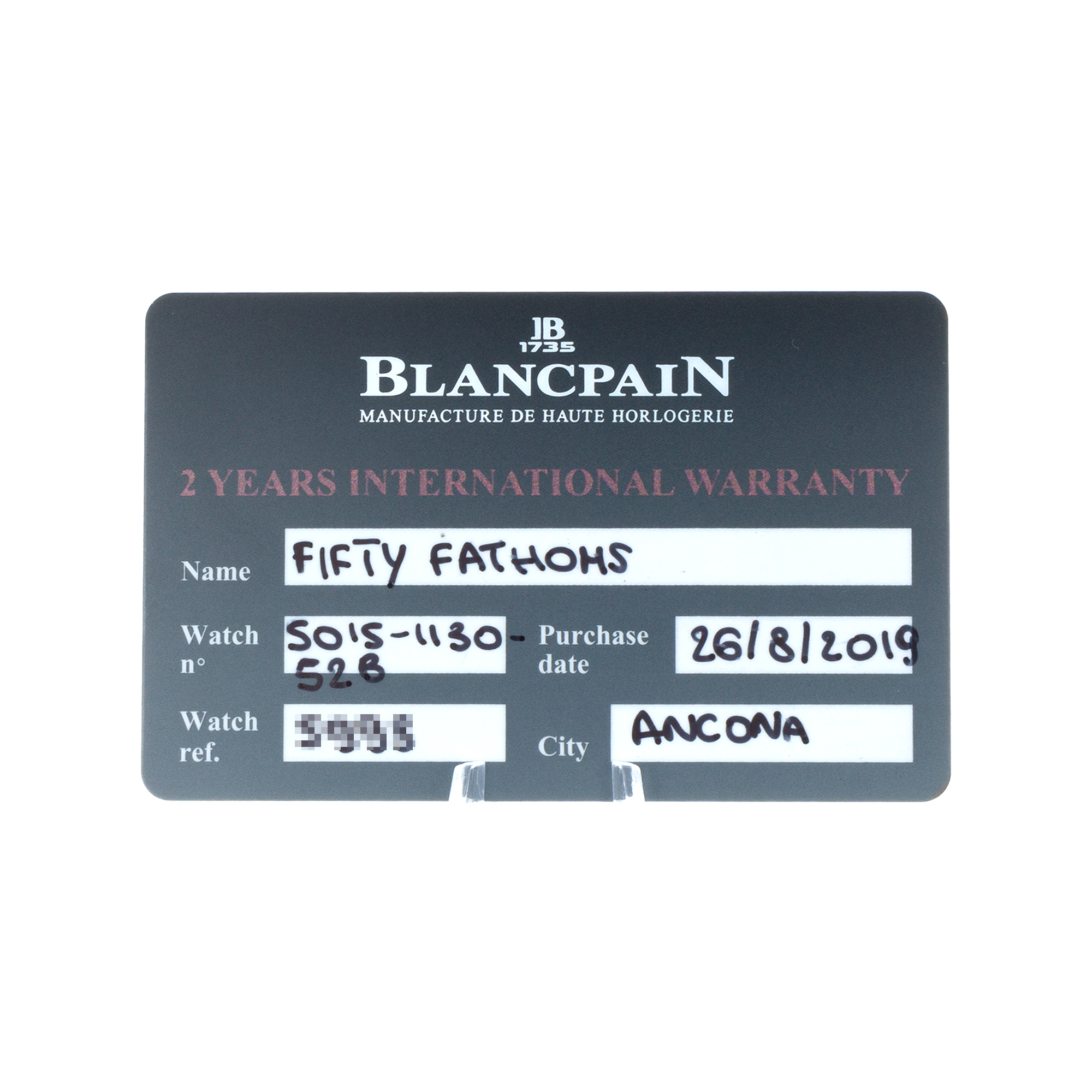 Blancpain Fifty Fathoms 5015-1130-52B 45mm Black Ceramic Diver Steel Mens Watch thumbnail 3