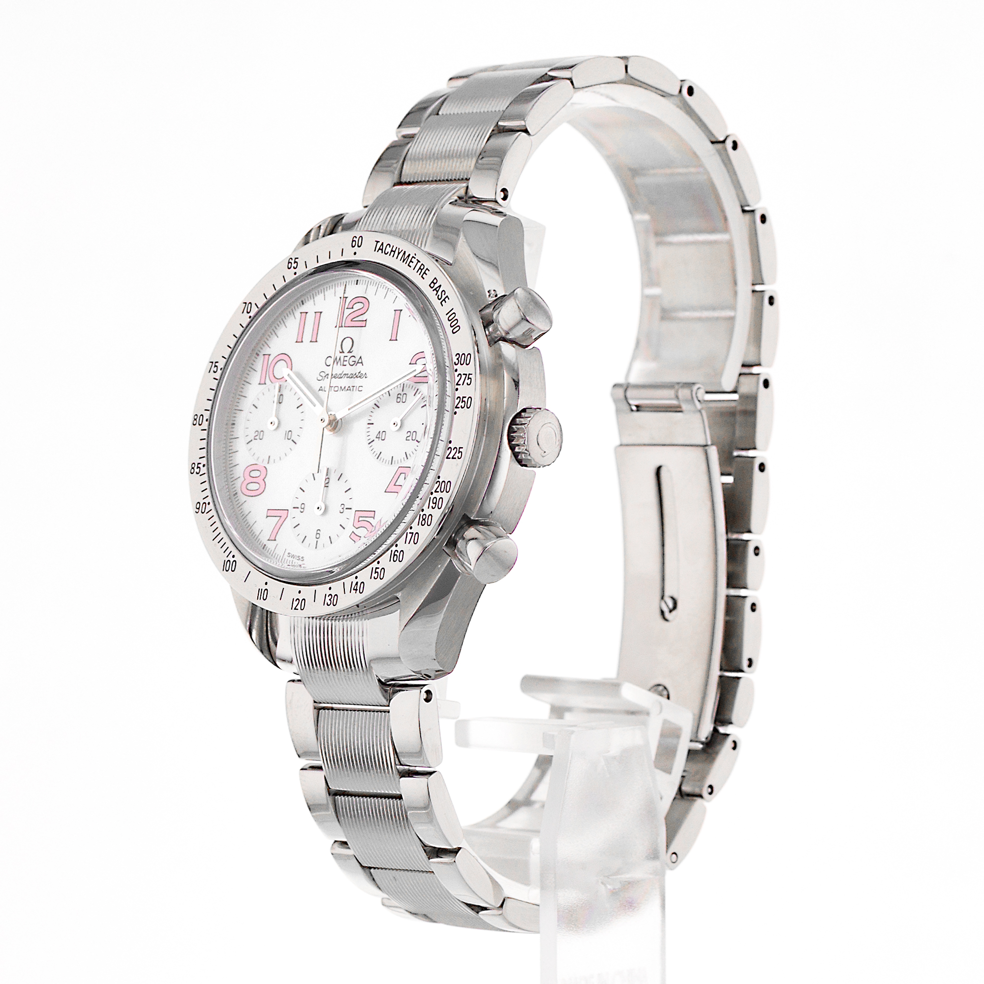 Omega Speedmaster 3534.74 38mm Pink White Mother of Pearl Steel Ladies Watch thumbnail 4