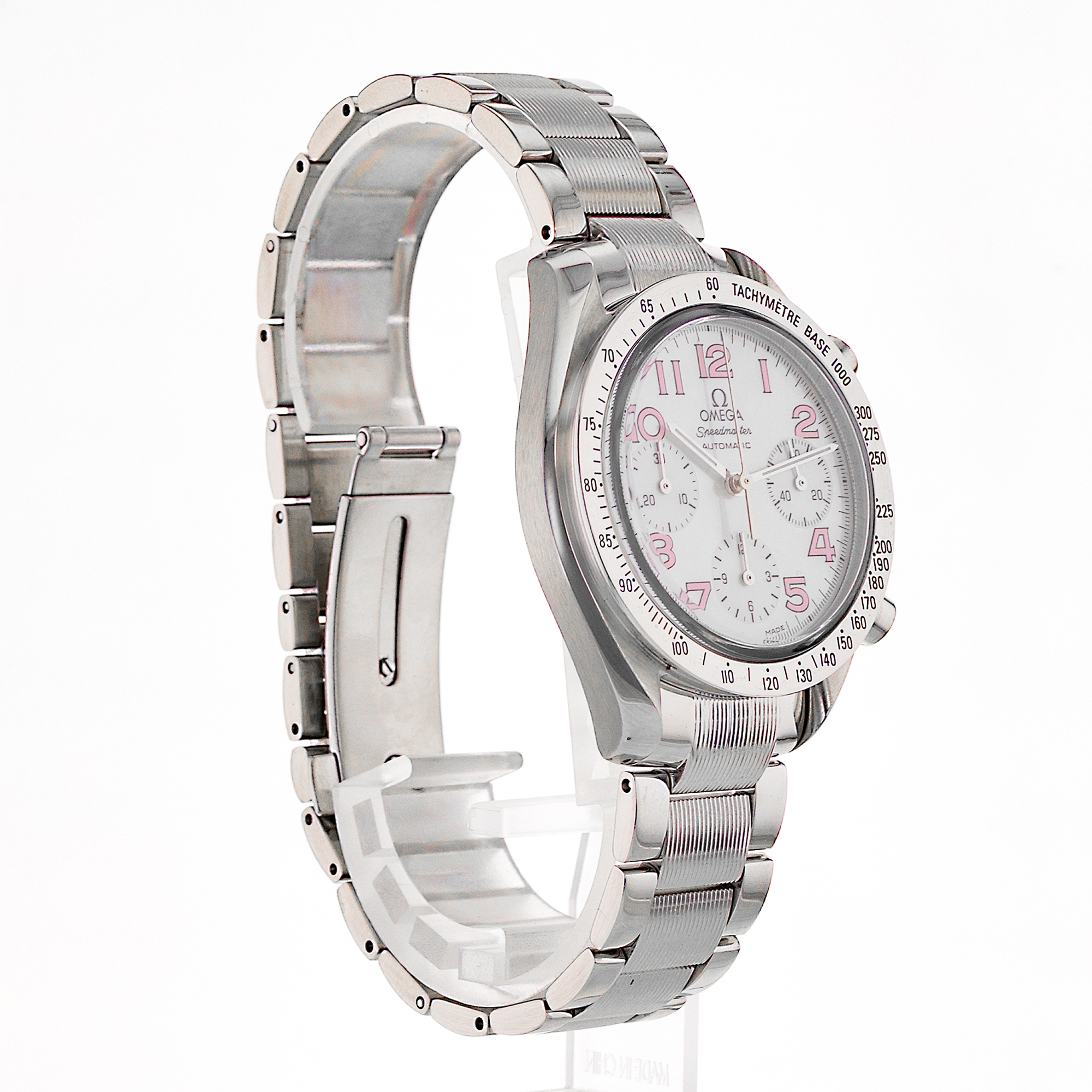 Omega Speedmaster 3534.74 38mm Pink White Mother of Pearl Steel Ladies Watch thumbnail 7