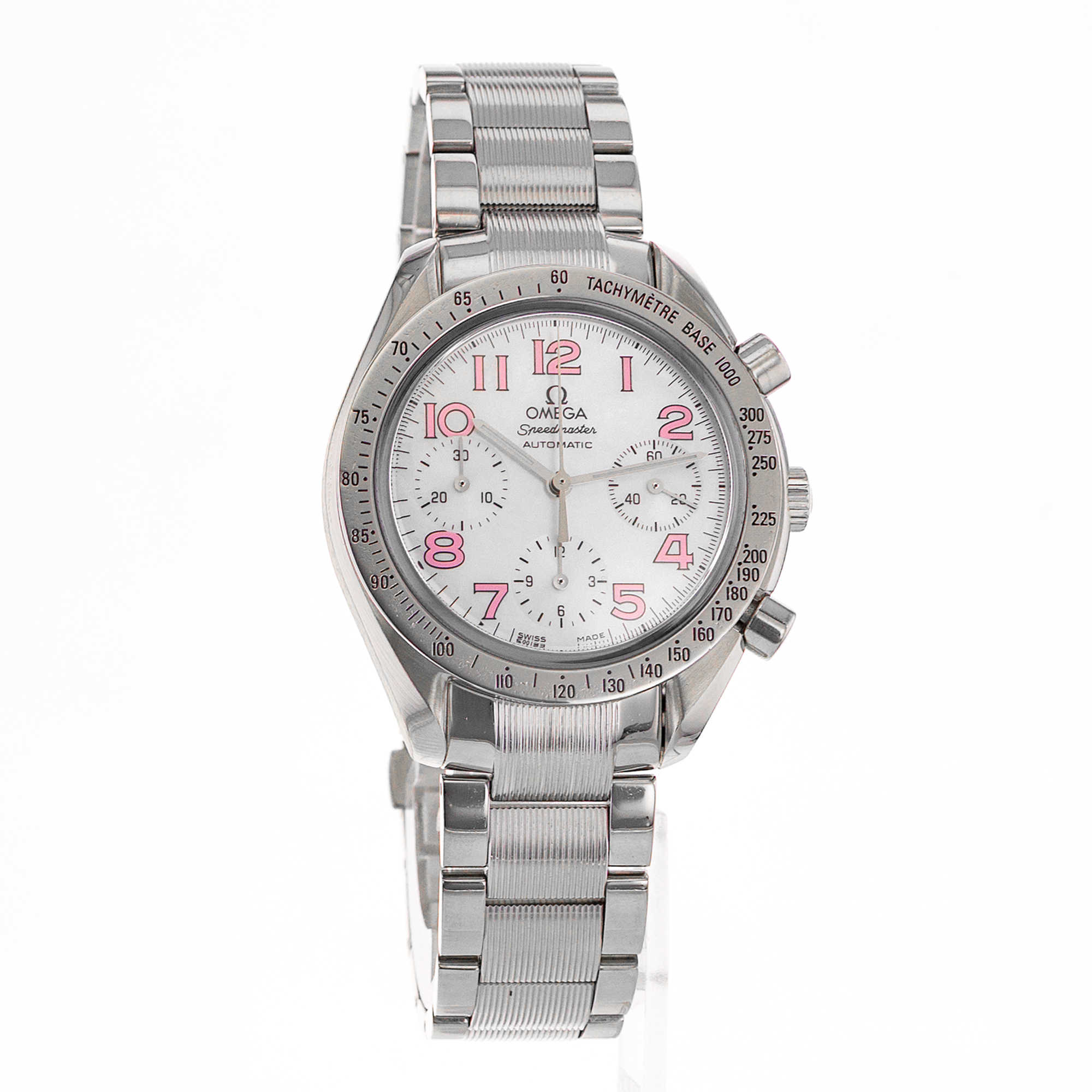 Omega Speedmaster 3534.74 38mm Pink White Mother of Pearl Steel Ladies Watch thumbnail 8