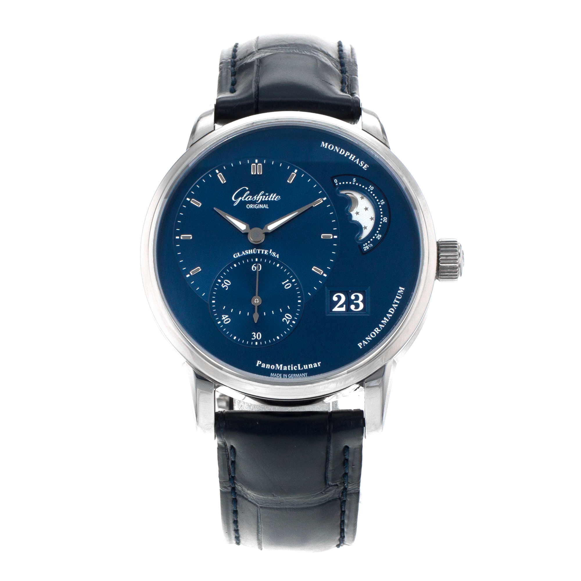 Glashutte Original PanoMaticLunar 1-90-02-46-32 40mm Blue Moon Mens Watch 2022 thumbnail 2