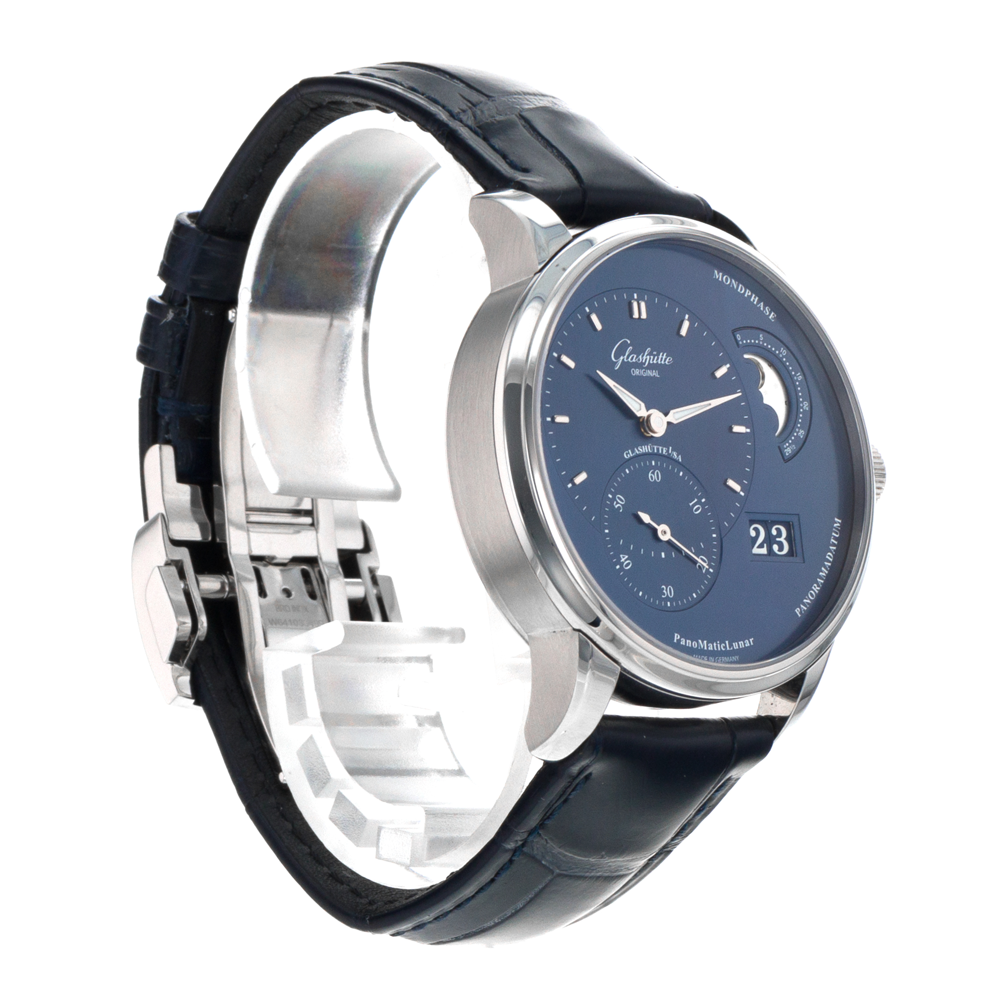 Glashutte Original PanoMaticLunar 1-90-02-46-32 40mm Blue Moon Mens Watch 2022 thumbnail 8