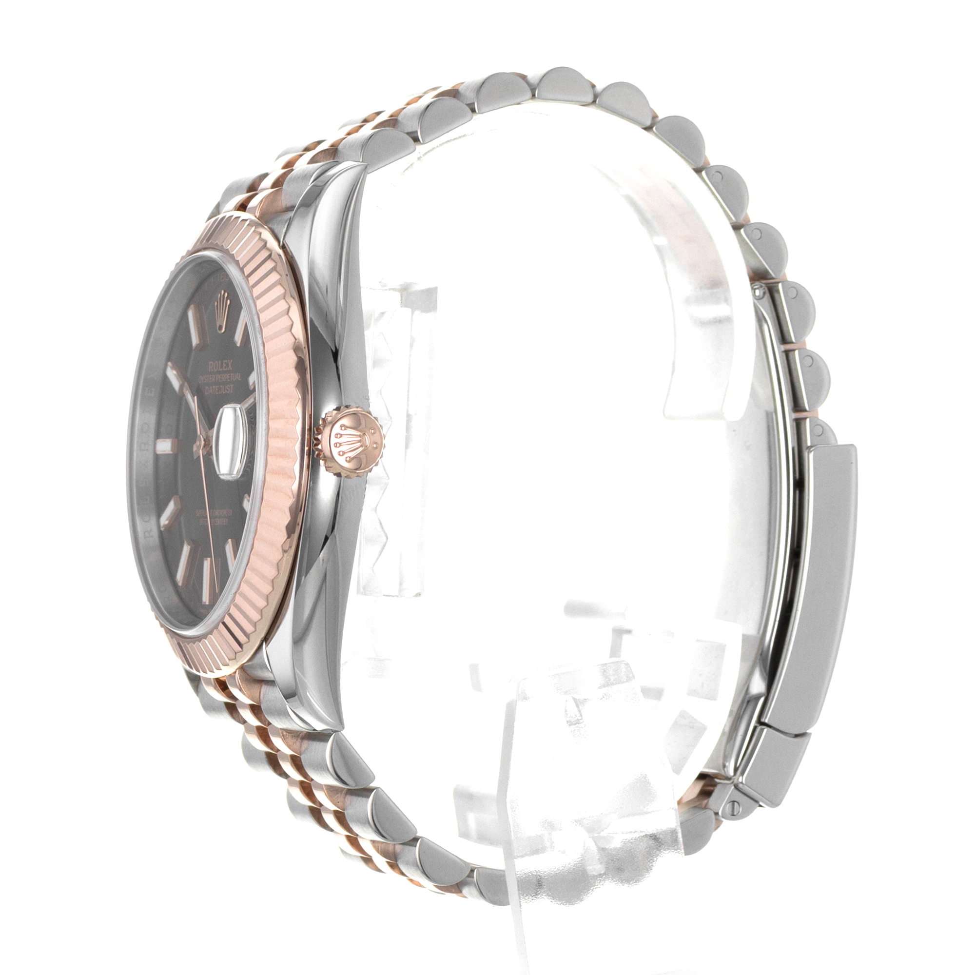 Rolex Datejust 41 126331 Chocolate Brown Fluted Steel Rose Gold Mens Watch thumbnail 5