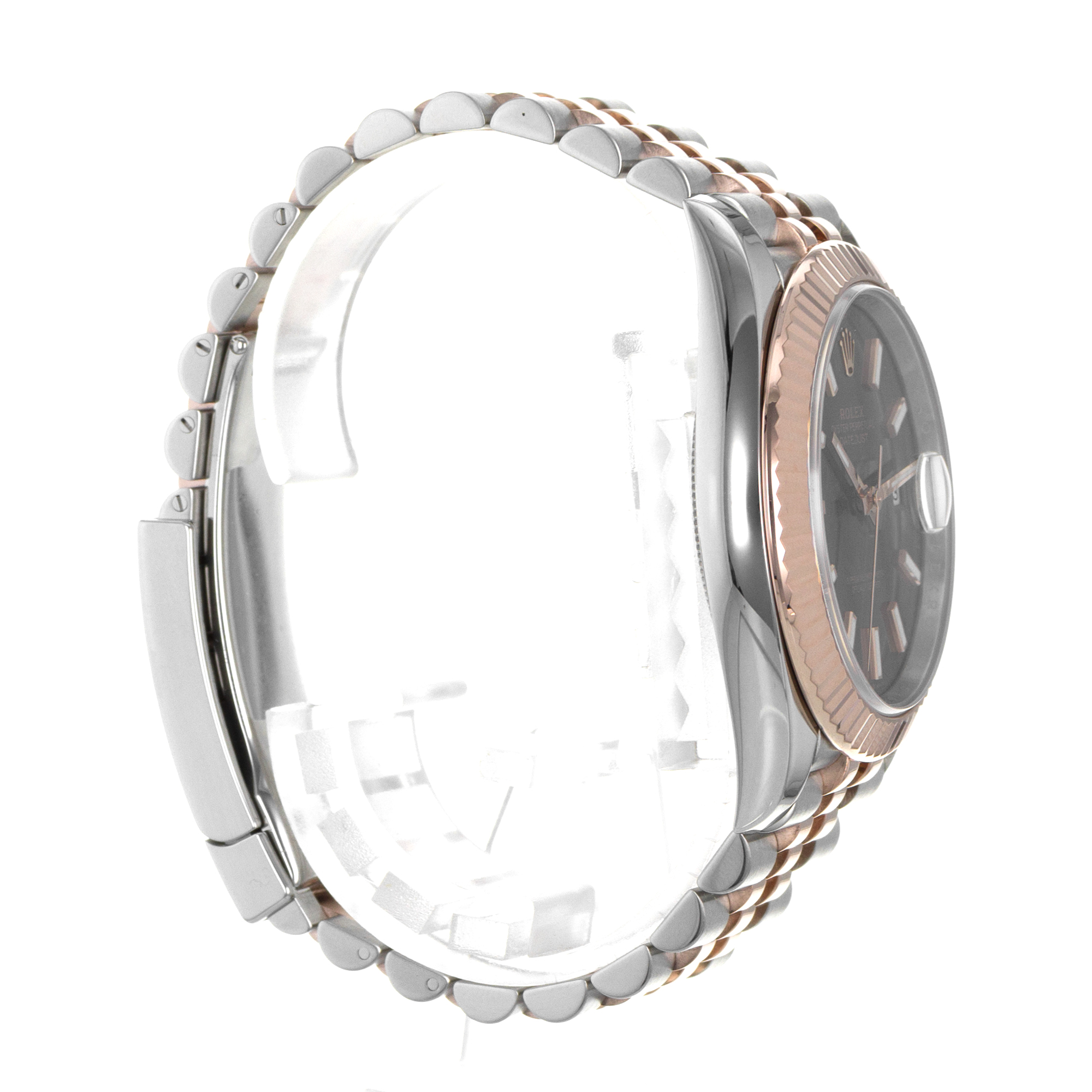 Rolex Datejust 41 126331 Chocolate Brown Fluted Steel Rose Gold Mens Watch thumbnail 6