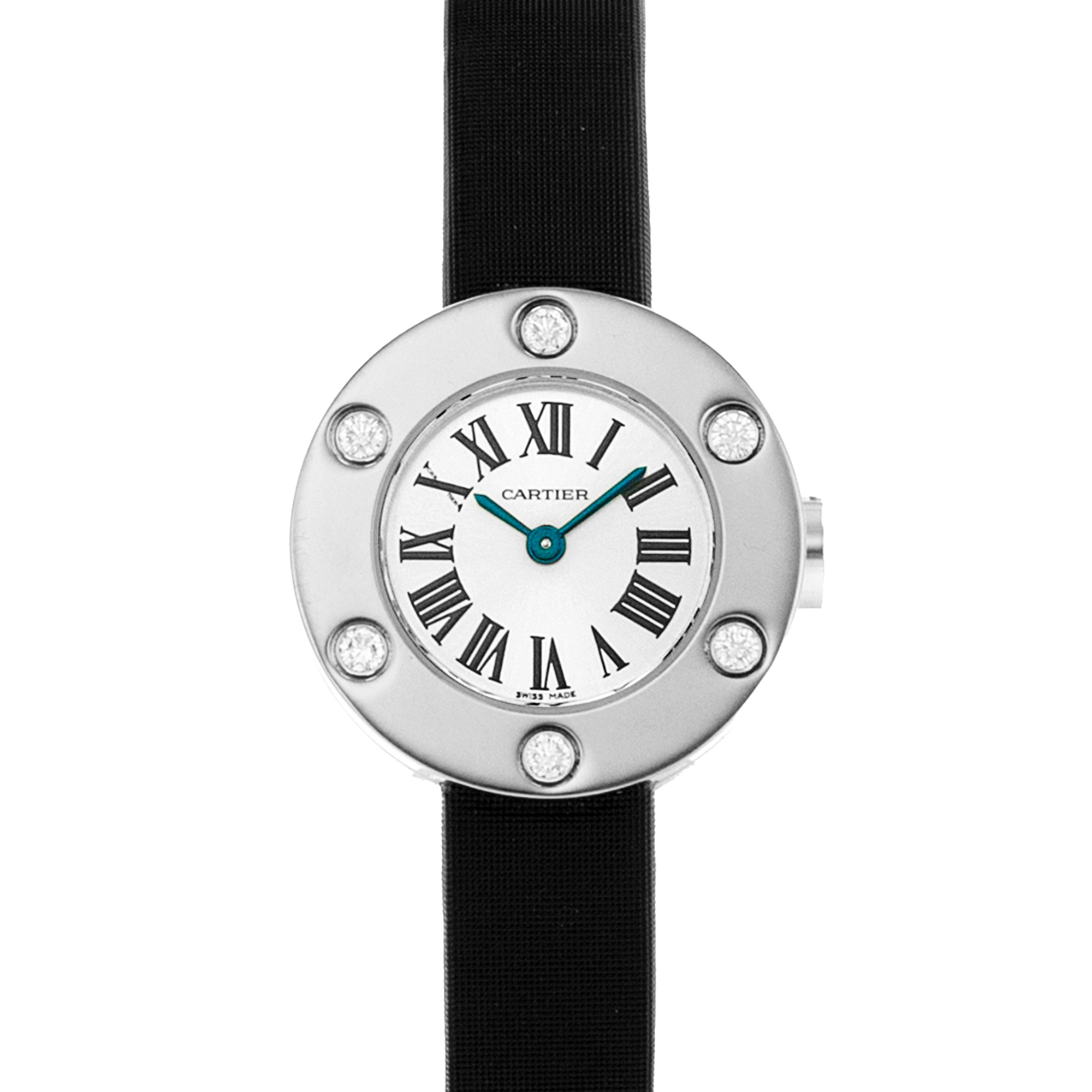 Cartier Love WE800231 2974 23mm Silver Roman 18k White Gold Quartz Ladies Watch thumbnail 1