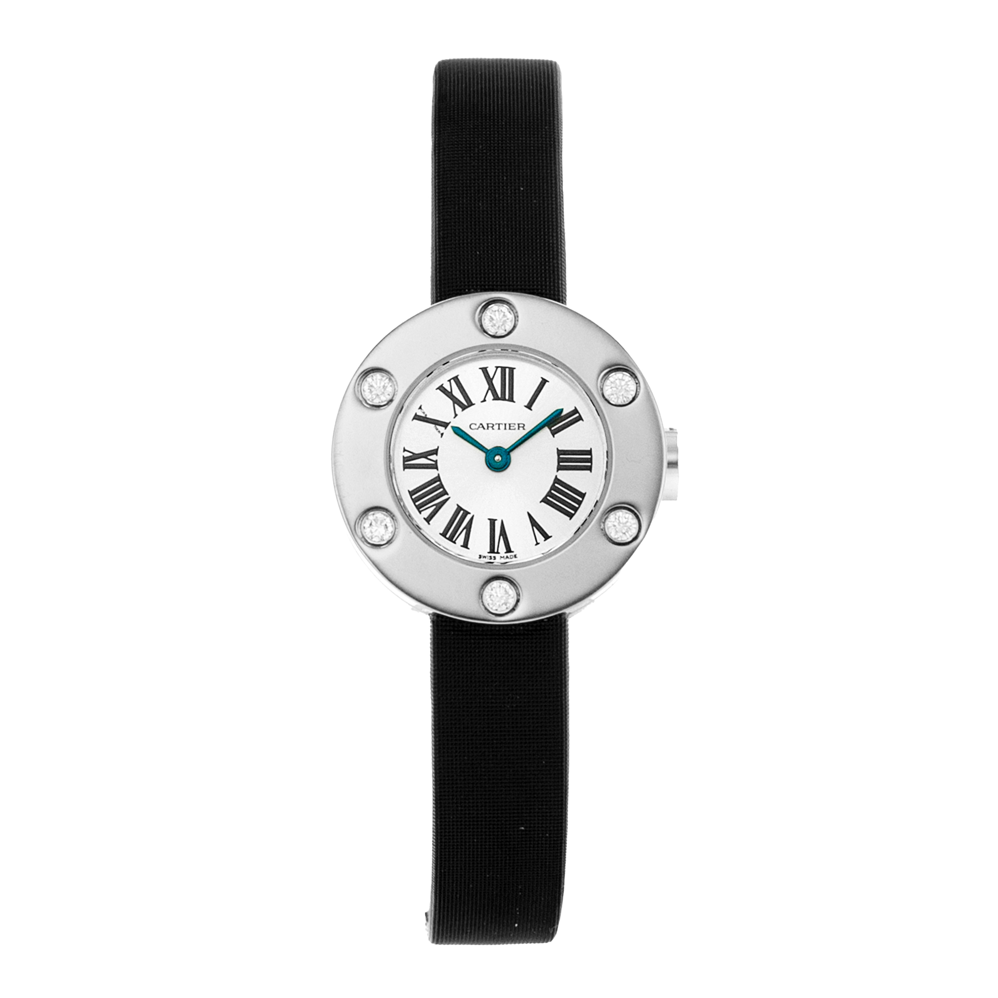 Cartier Love WE800231 2974 23mm Silver Roman 18k White Gold Quartz Ladies Watch thumbnail 2