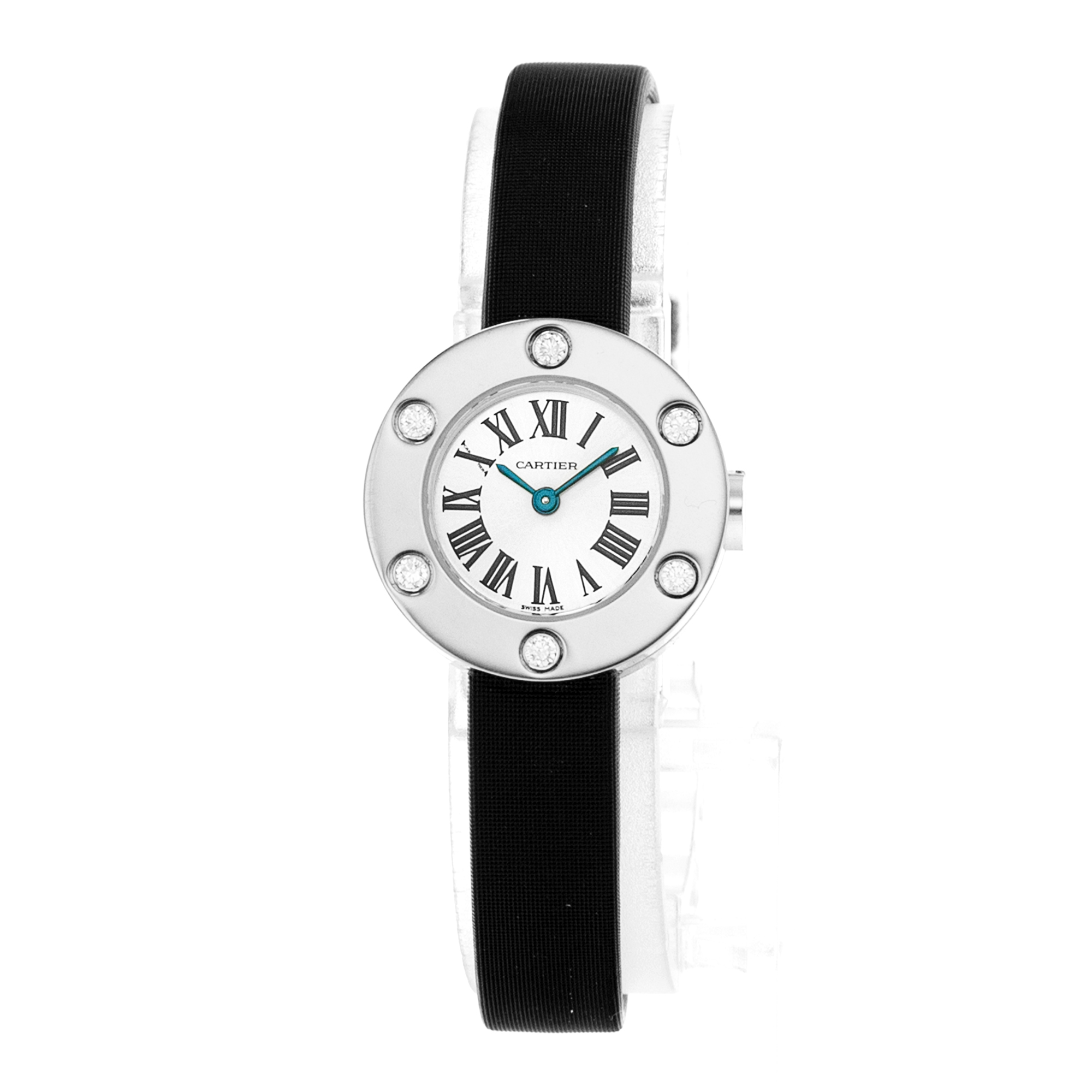 Cartier Love WE800231 2974 23mm Silver Roman 18k White Gold Quartz Ladies Watch thumbnail 3