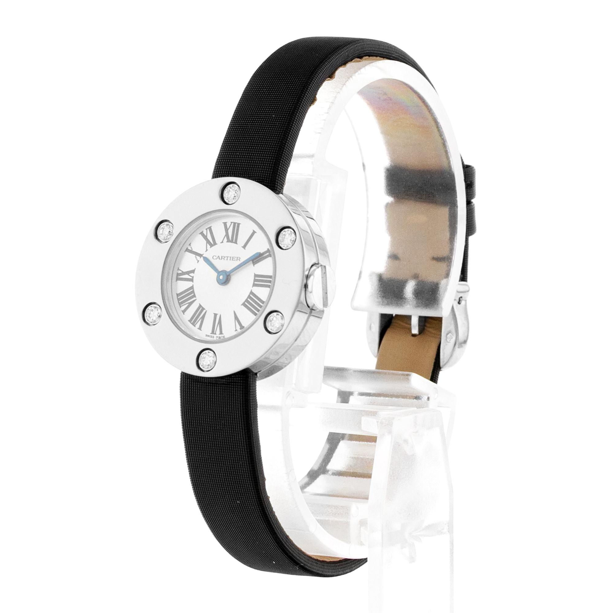 Cartier Love WE800231 2974 23mm Silver Roman 18k White Gold Quartz Ladies Watch thumbnail 4