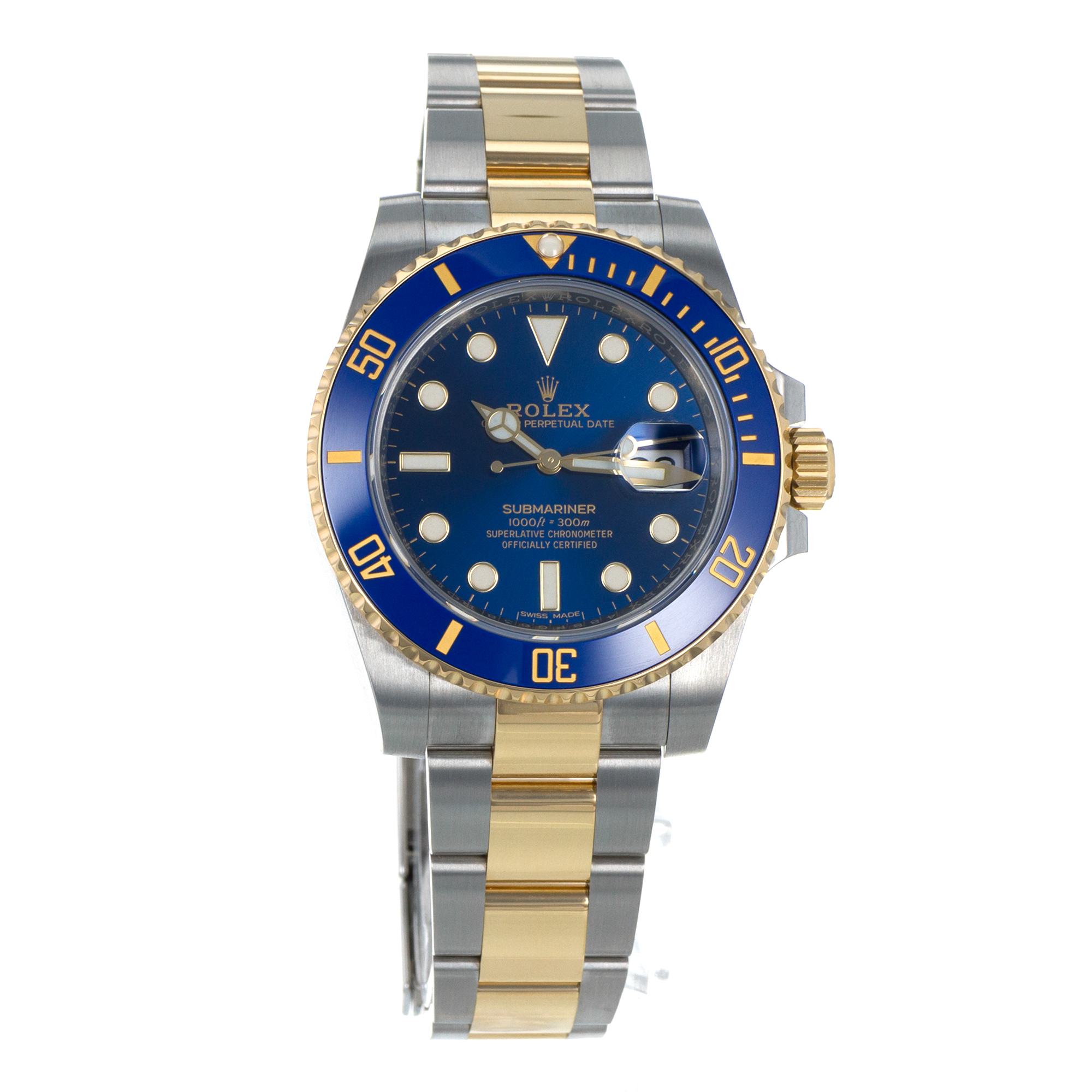 Rolex Submariner 116613LB 40mm Blue Ceramic Steel 18k Yellow Gold Mens Watch thumbnail 9