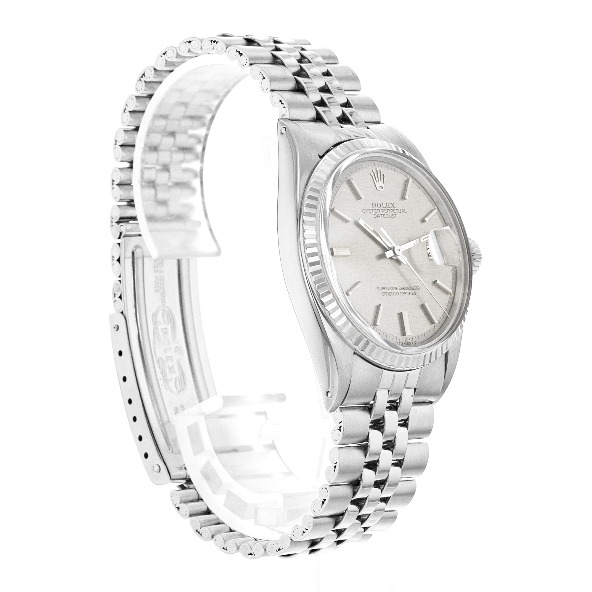 Rolex Datejust 36 1601 Vintage Patina Silver Index Jubilee Mens Watch 1972 thumbnail 7