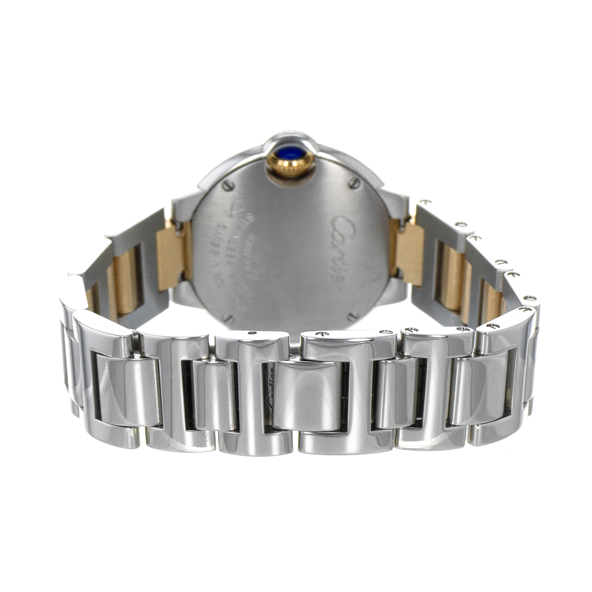 Cartier Ballon Bleu 28mm W69007Z3 3009 Silver Roman Yellow Gold Ladies Watch thumbnail 9