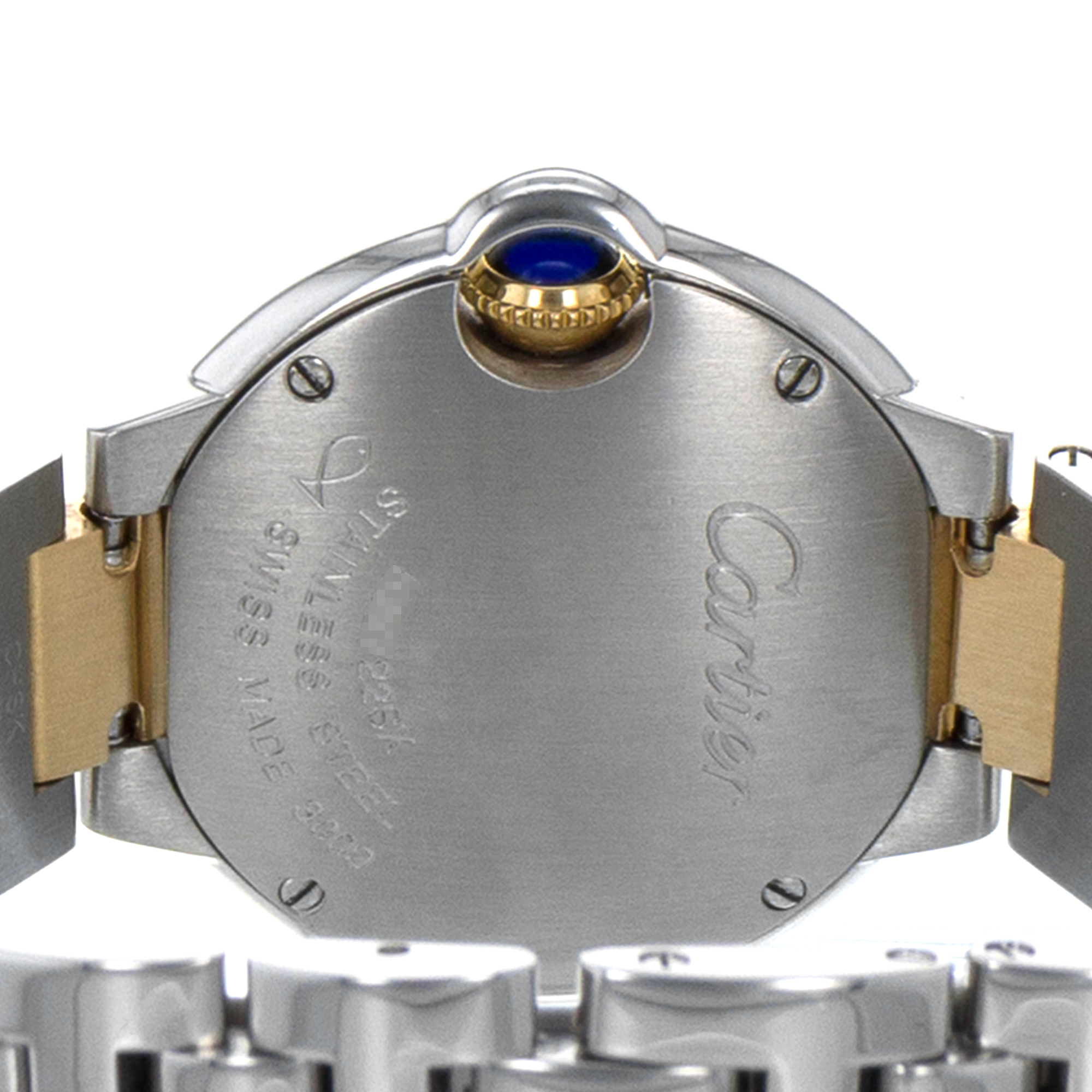 Cartier Ballon Bleu 28mm W69007Z3 3009 Silver Roman Yellow Gold Ladies Watch thumbnail 10