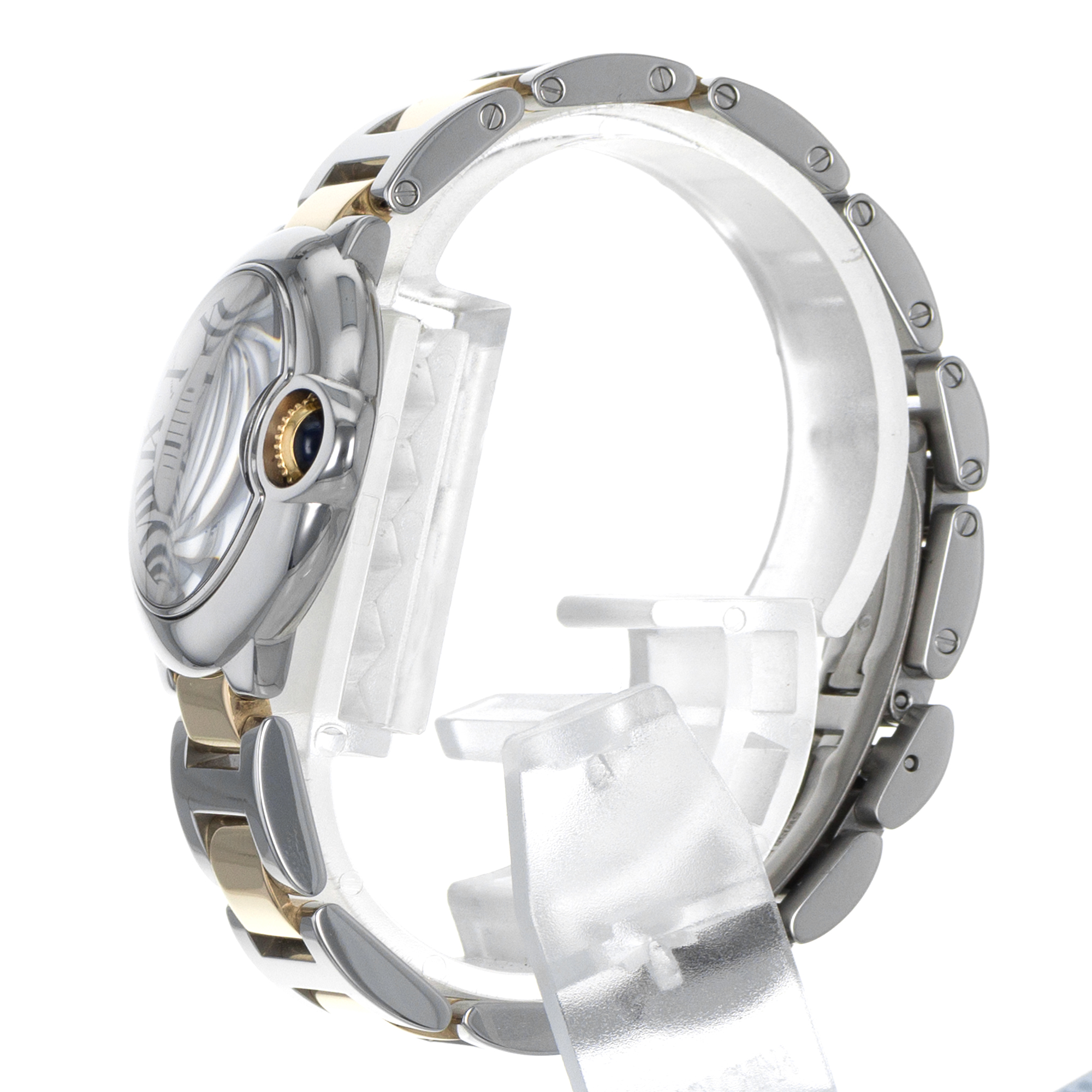 Cartier Ballon Bleu 28mm W69007Z3 3009 Silver Roman Yellow Gold Ladies Watch thumbnail 5