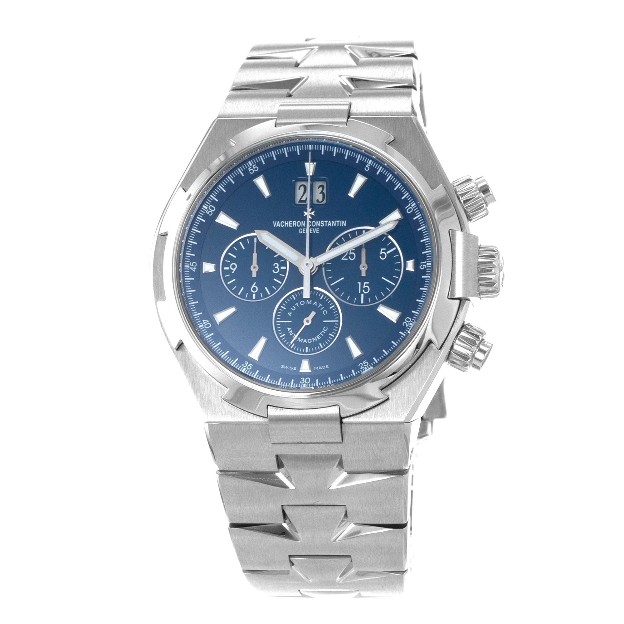 Vacheron Constantin Overseas Chronograph 49150/B01A-9745 42mm Blue Mens Watch thumbnail 3