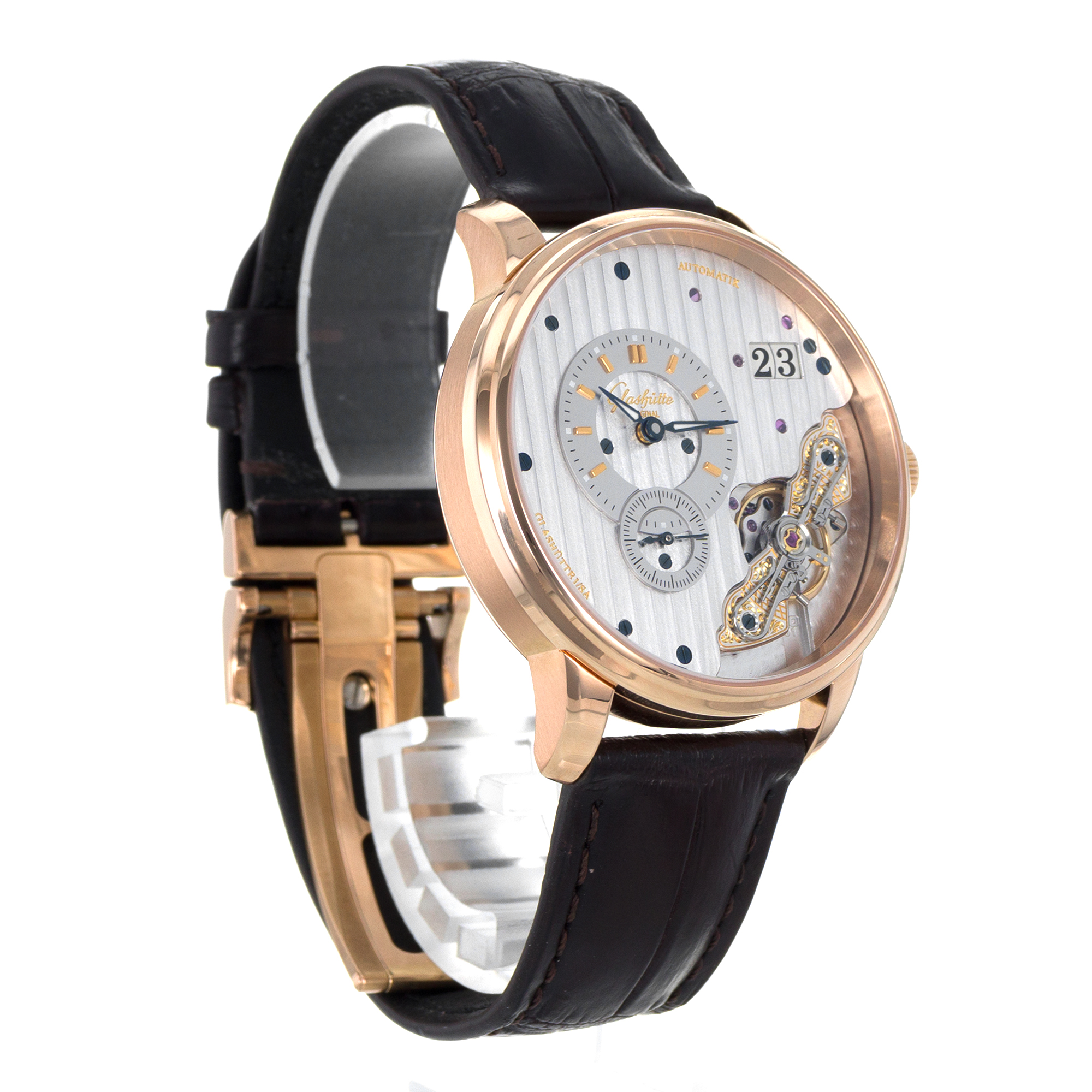 Glashutte Original PanoMaticlnverse 1-91-02-01-05-30 42mm Rose Gold Mens Watch thumbnail 8