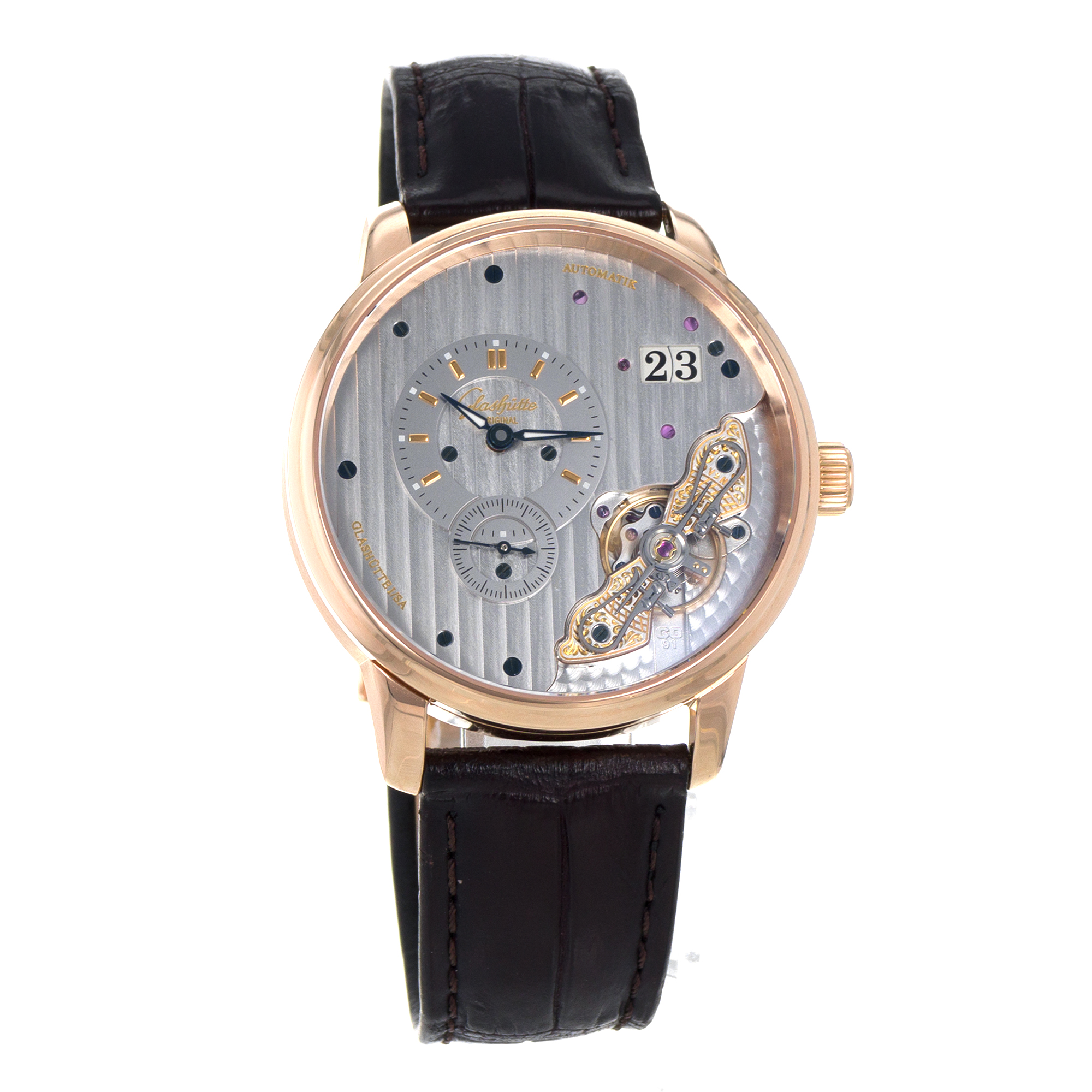 Glashutte Original PanoMaticlnverse 1-91-02-01-05-30 42mm Rose Gold Mens Watch thumbnail 9