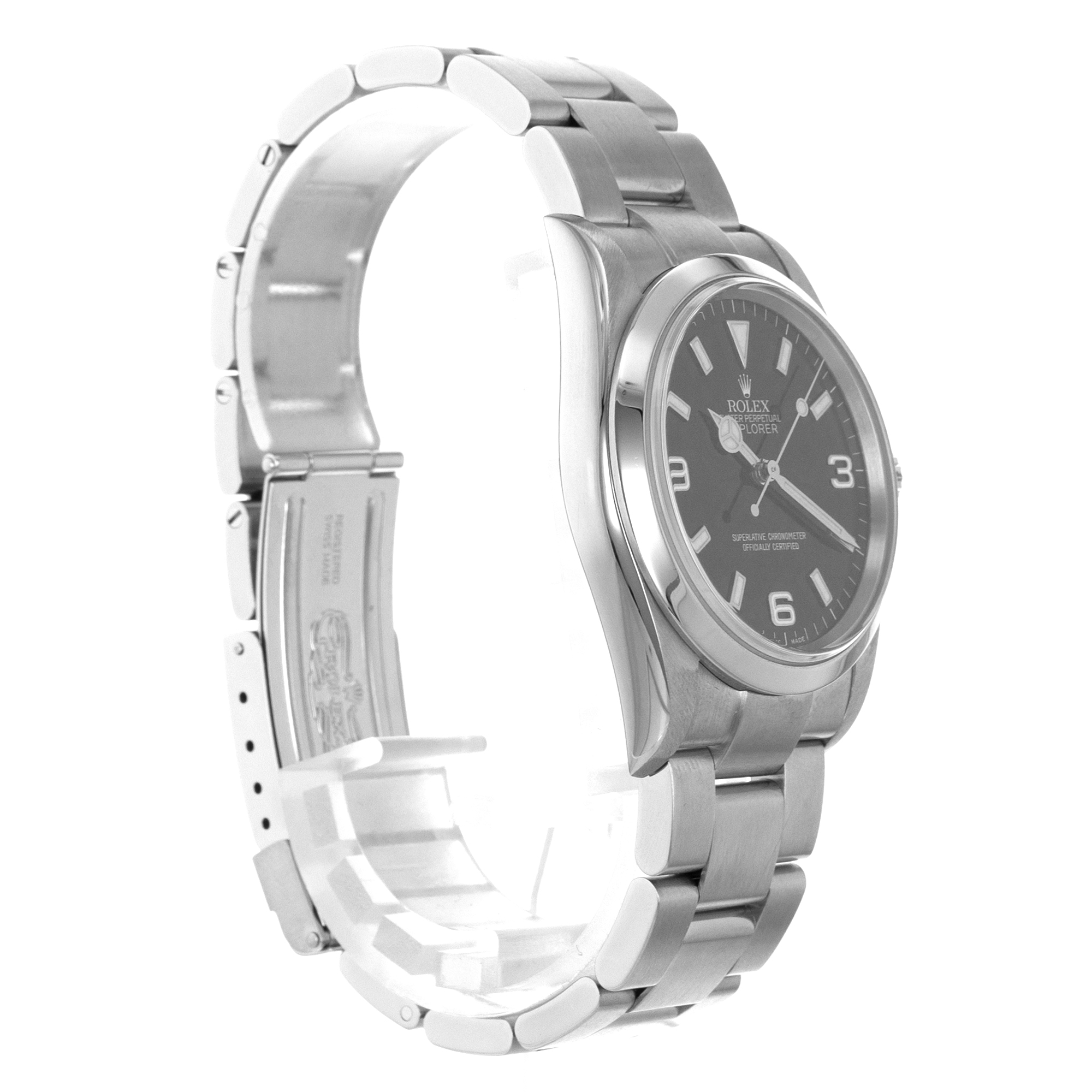 Rolex Explorer 114270 36mm Black Steel Smooth Mens Watch 2004 thumbnail 7