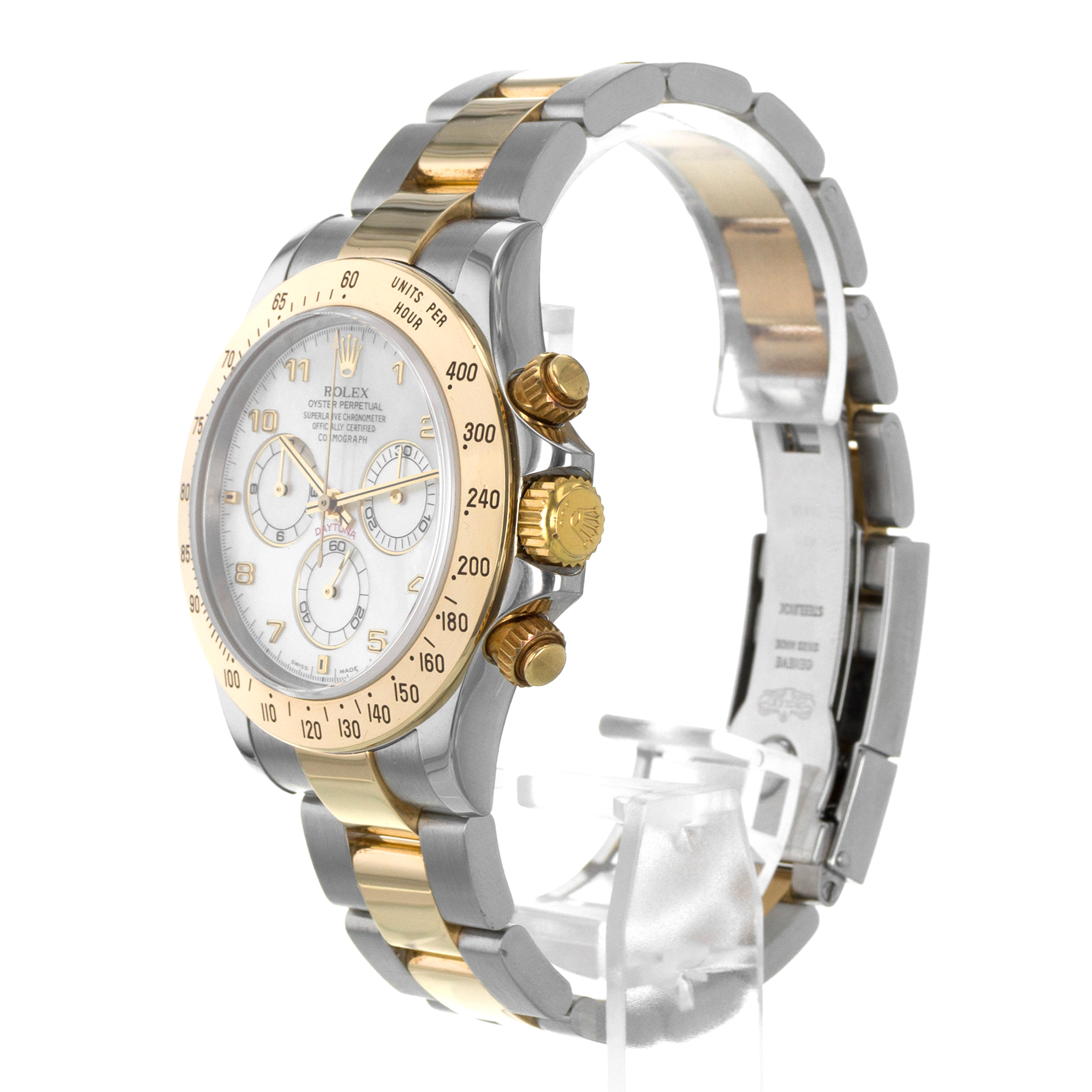 Rolex Daytona 116523 40mm Mother of Pearl Steel Yellow Gold Oyster Mens Watch thumbnail 5