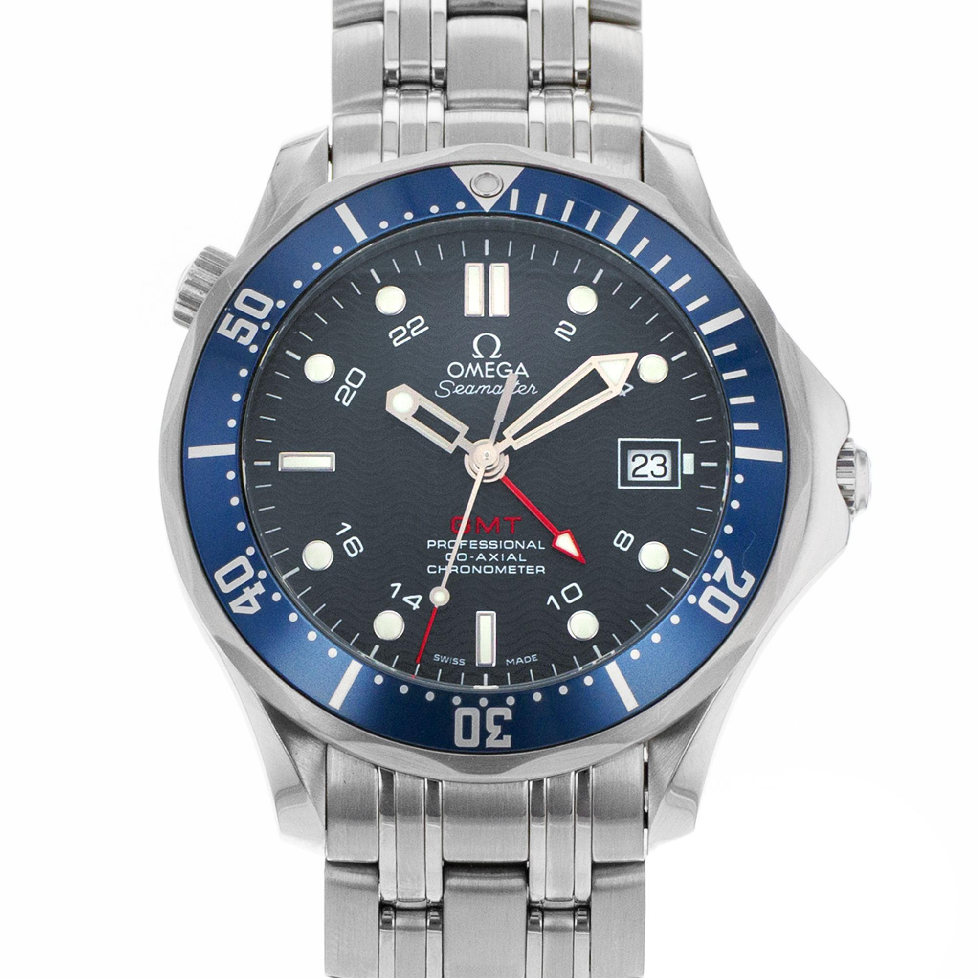 Omega Seamaster Diver 300 M 2535.80.00 41mm Black Blue GMT Steel Mens Watch 2017 thumbnail 1