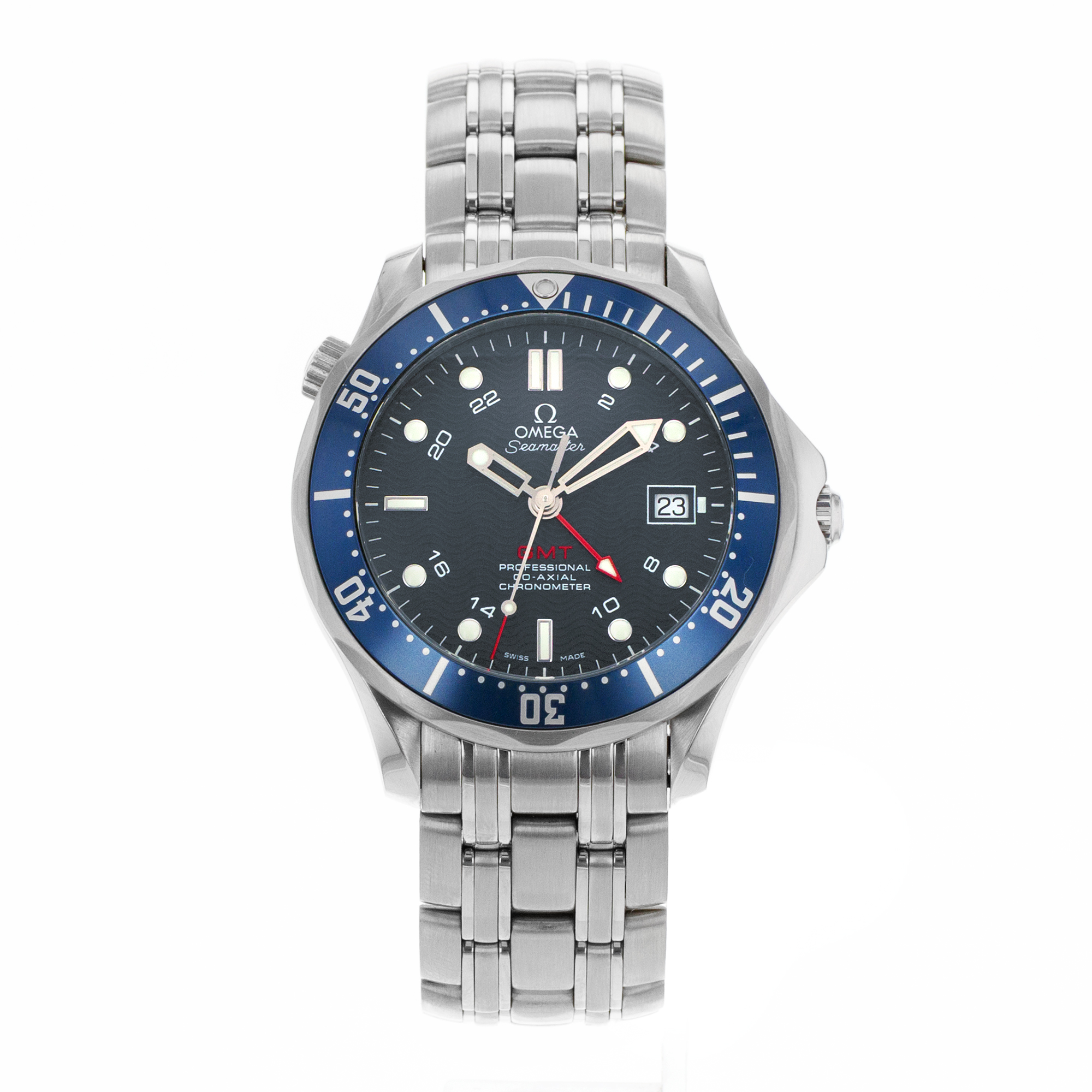 Omega Seamaster Diver 300 M 2535.80.00 41mm Black Blue GMT Steel Mens Watch 2017 thumbnail 2