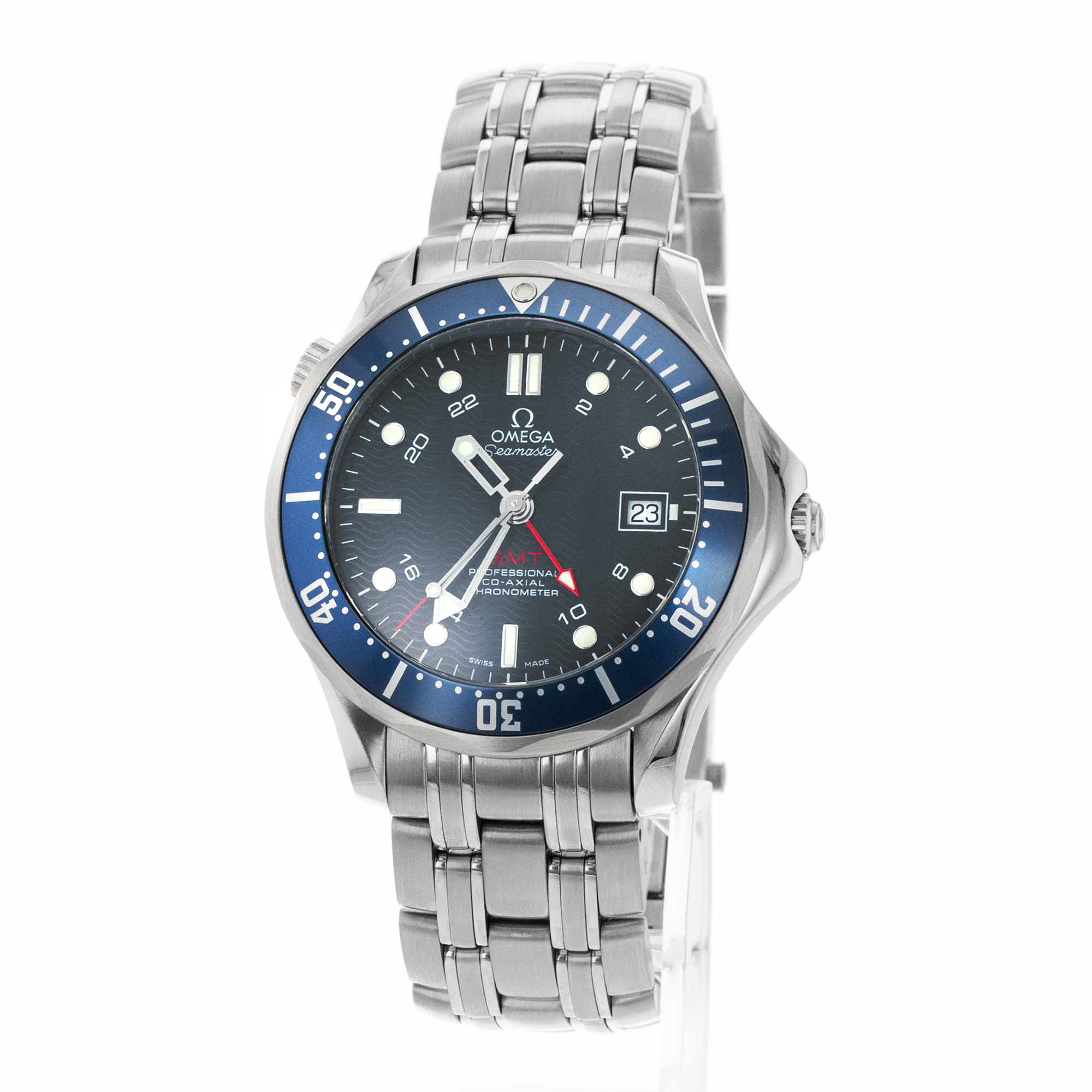 Omega Seamaster Diver 300 M 2535.80.00 41mm Black Blue GMT Steel Mens Watch 2017 thumbnail 4