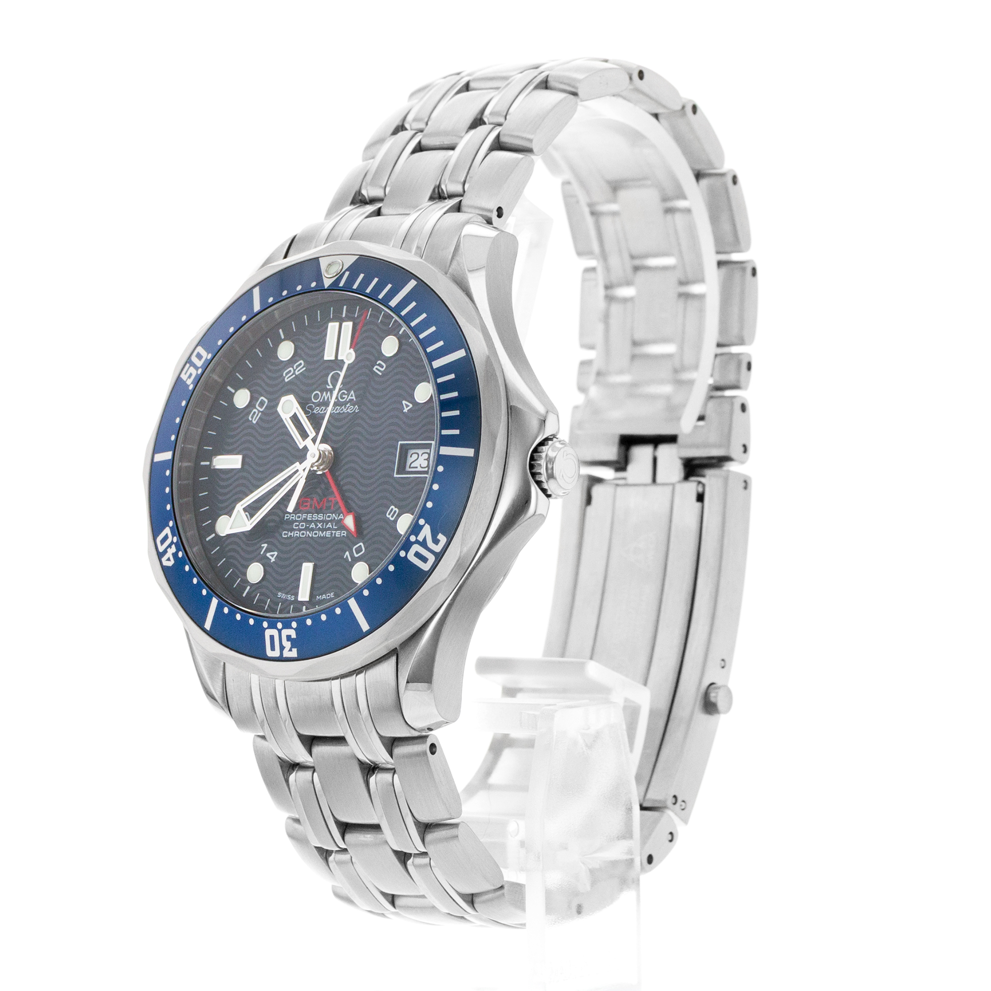 Omega Seamaster Diver 300 M 2535.80.00 41mm Black Blue GMT Steel Mens Watch 2017 thumbnail 5