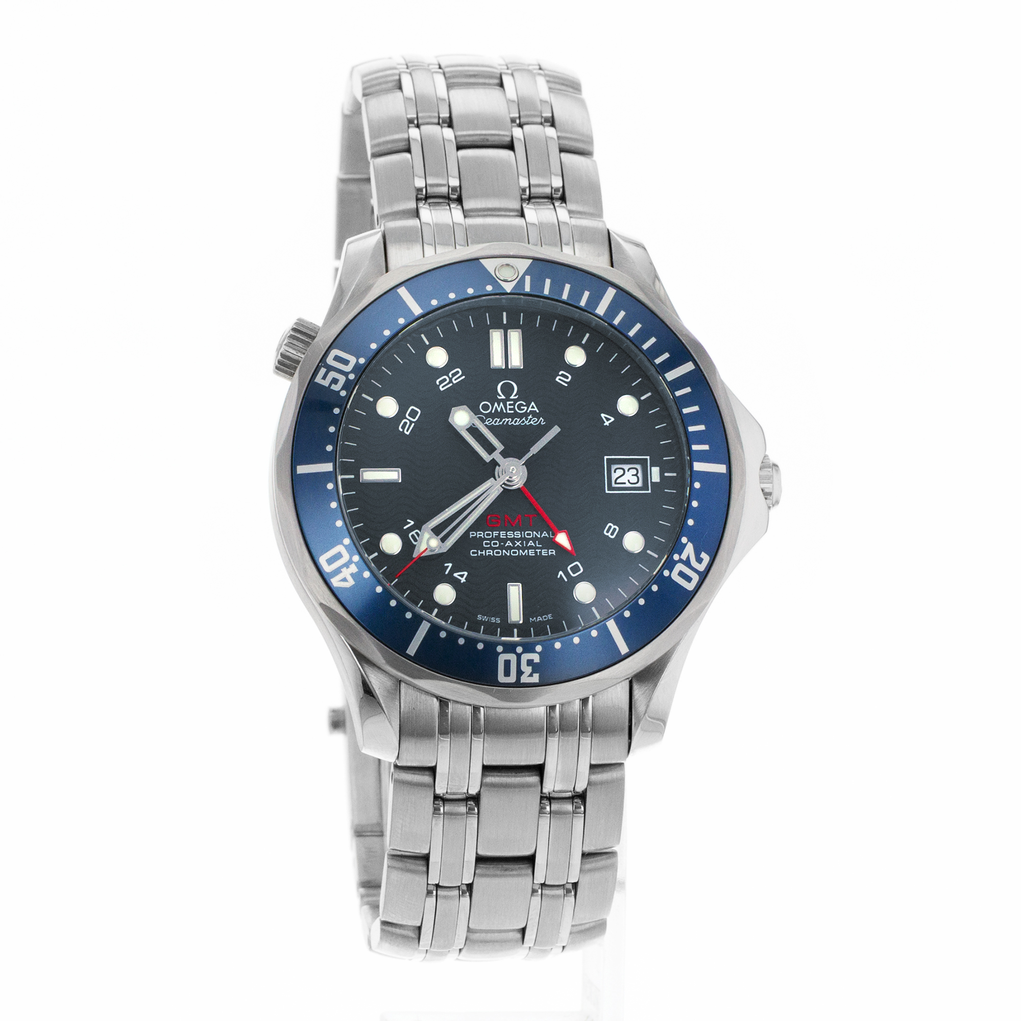 Omega Seamaster Diver 300 M 2535.80.00 41mm Black Blue GMT Steel Mens Watch 2017 thumbnail 9