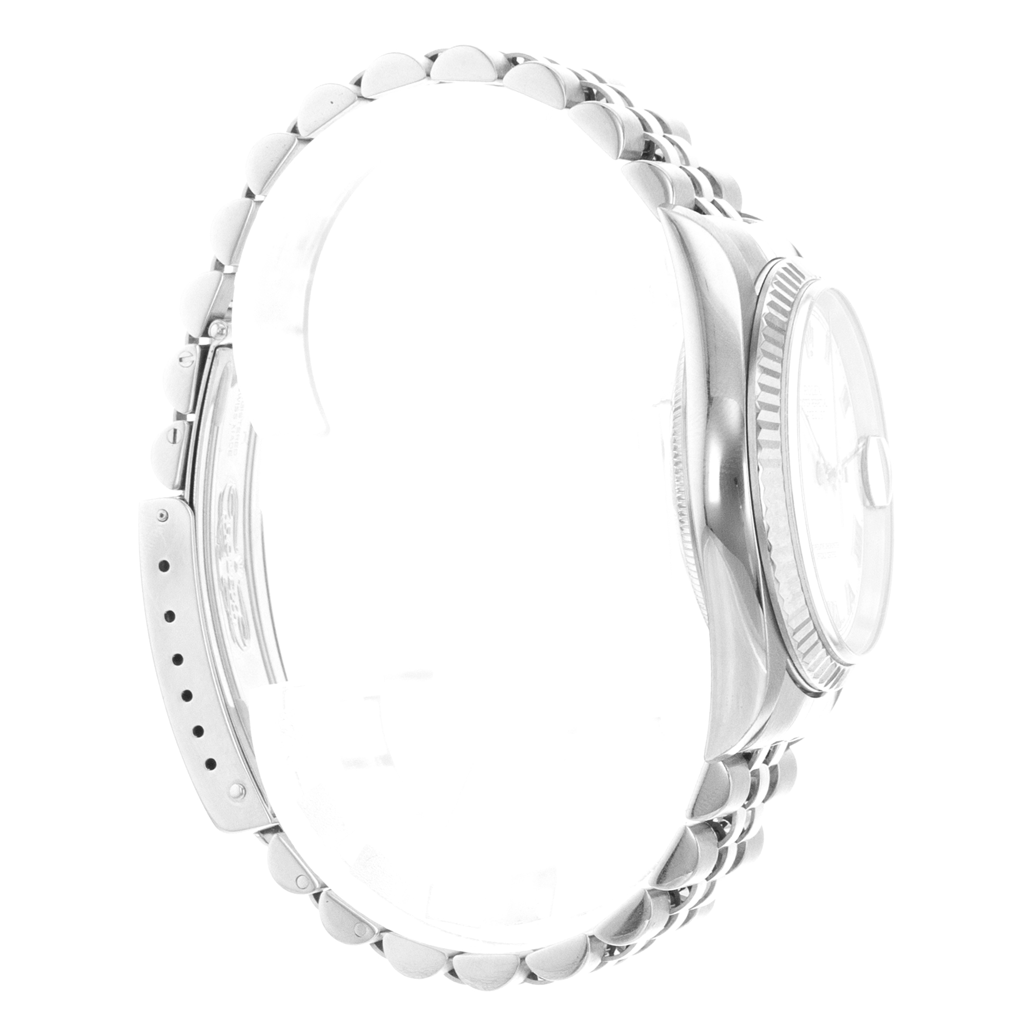 Rolex Datejust 36 16234 White Roman Steel White Gold Jubilee Mens Watch 2000 thumbnail 6