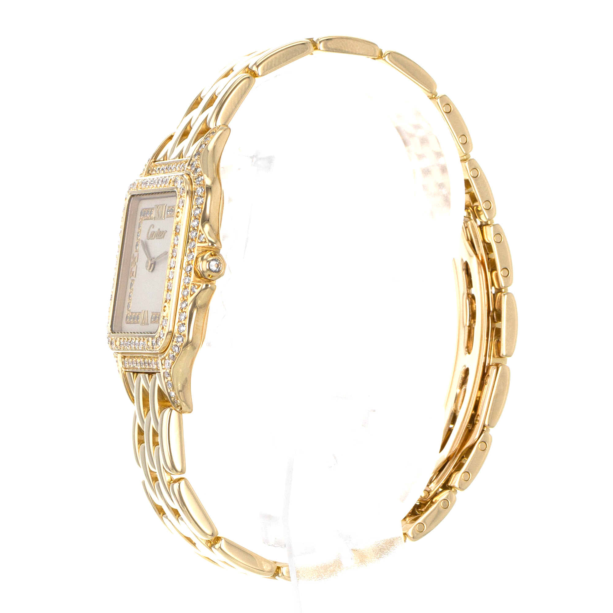 Cartier Panthere WF4001B9 883969 27mm Factory Diamonds Yellow Gold Mens Watch thumbnail 5