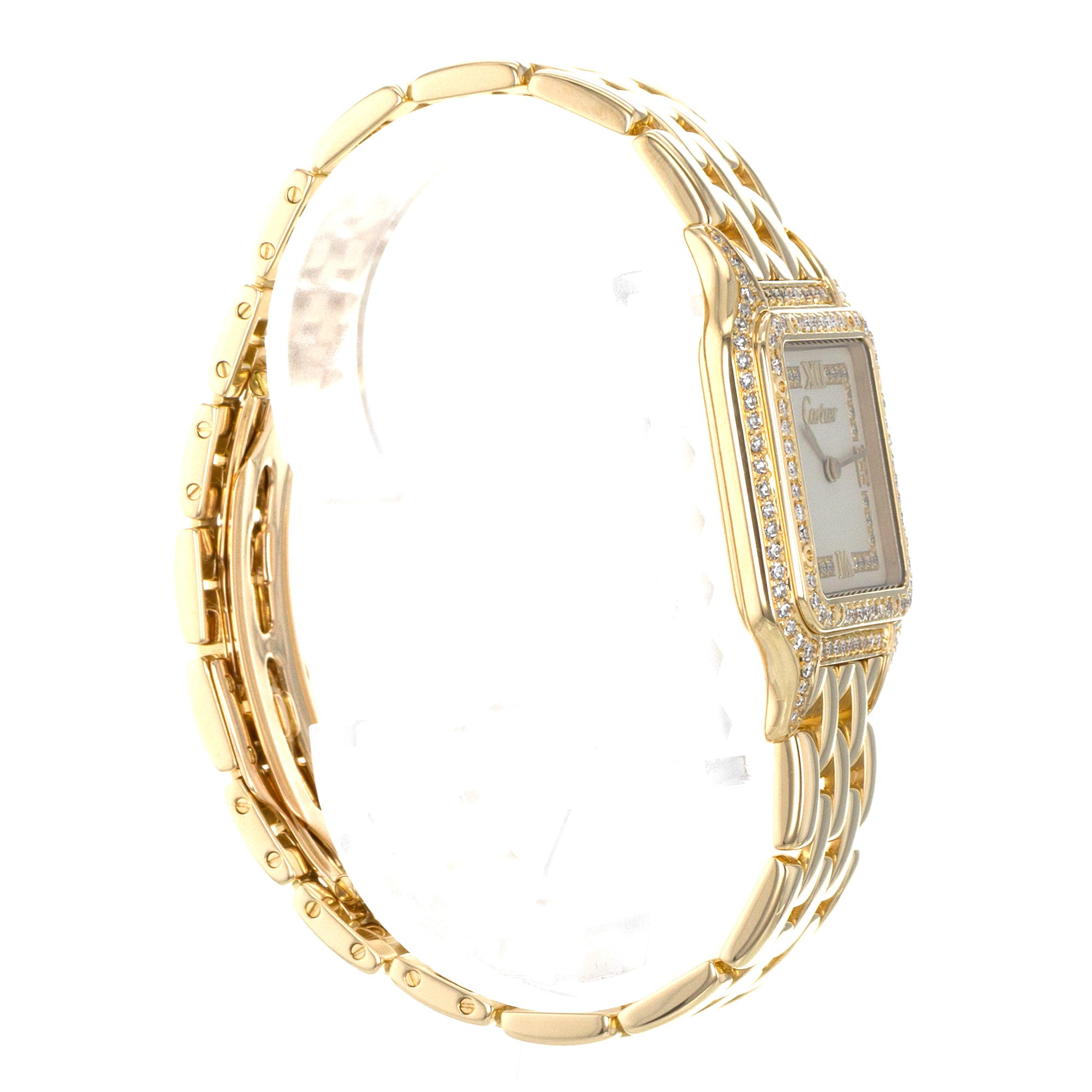 Cartier Panthere WF4001B9 883969 27mm Factory Diamonds Yellow Gold Mens Watch thumbnail 6