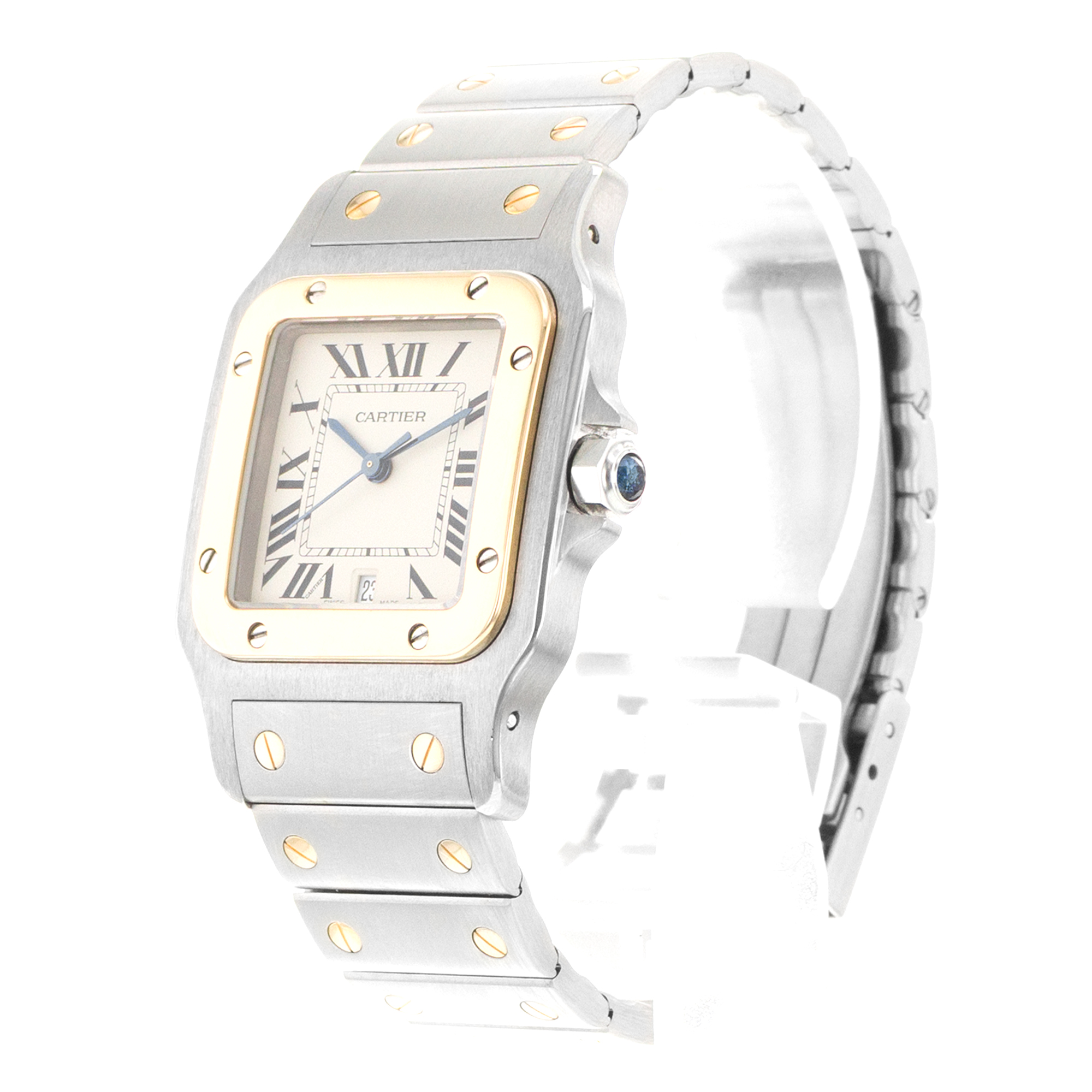 Cartier Santos Galbee W20011C4 18790 29mm Silver Steel Yellow Gold Mens Watch thumbnail 4