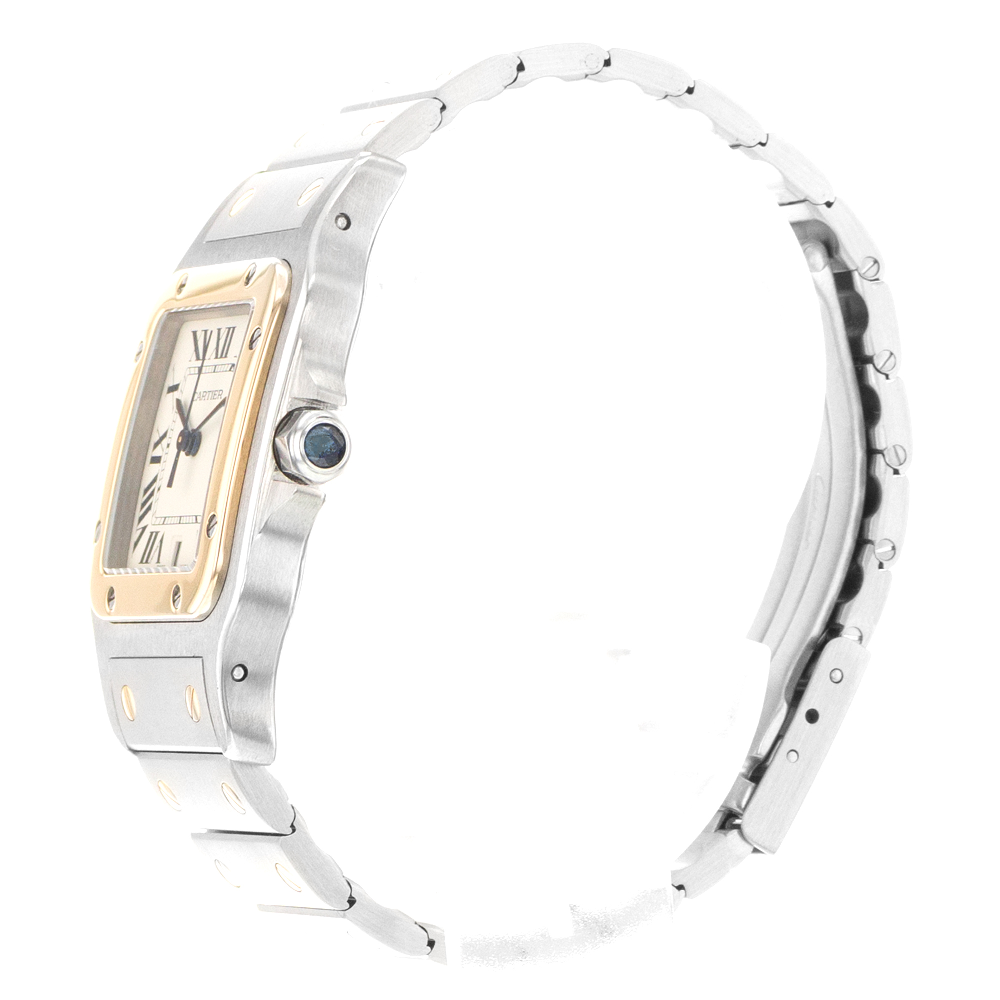 Cartier Santos Galbee W20011C4 18790 29mm Silver Steel Yellow Gold Mens Watch thumbnail 5