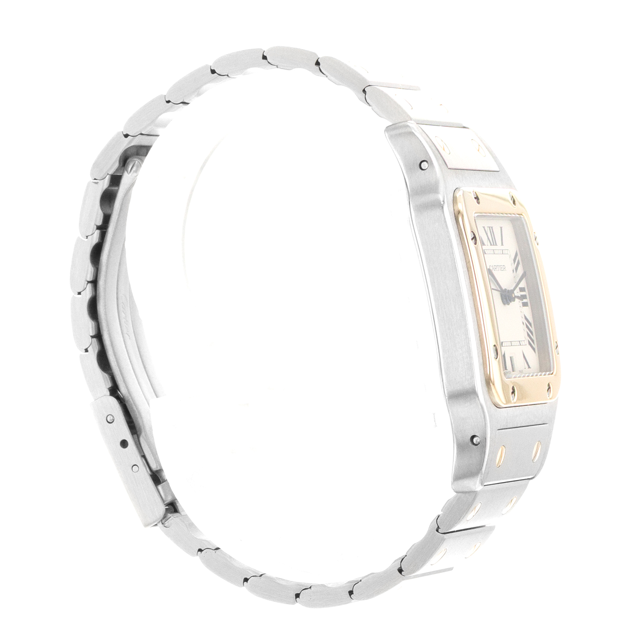 Cartier Santos Galbee W20011C4 18790 29mm Silver Steel Yellow Gold Mens Watch thumbnail 6