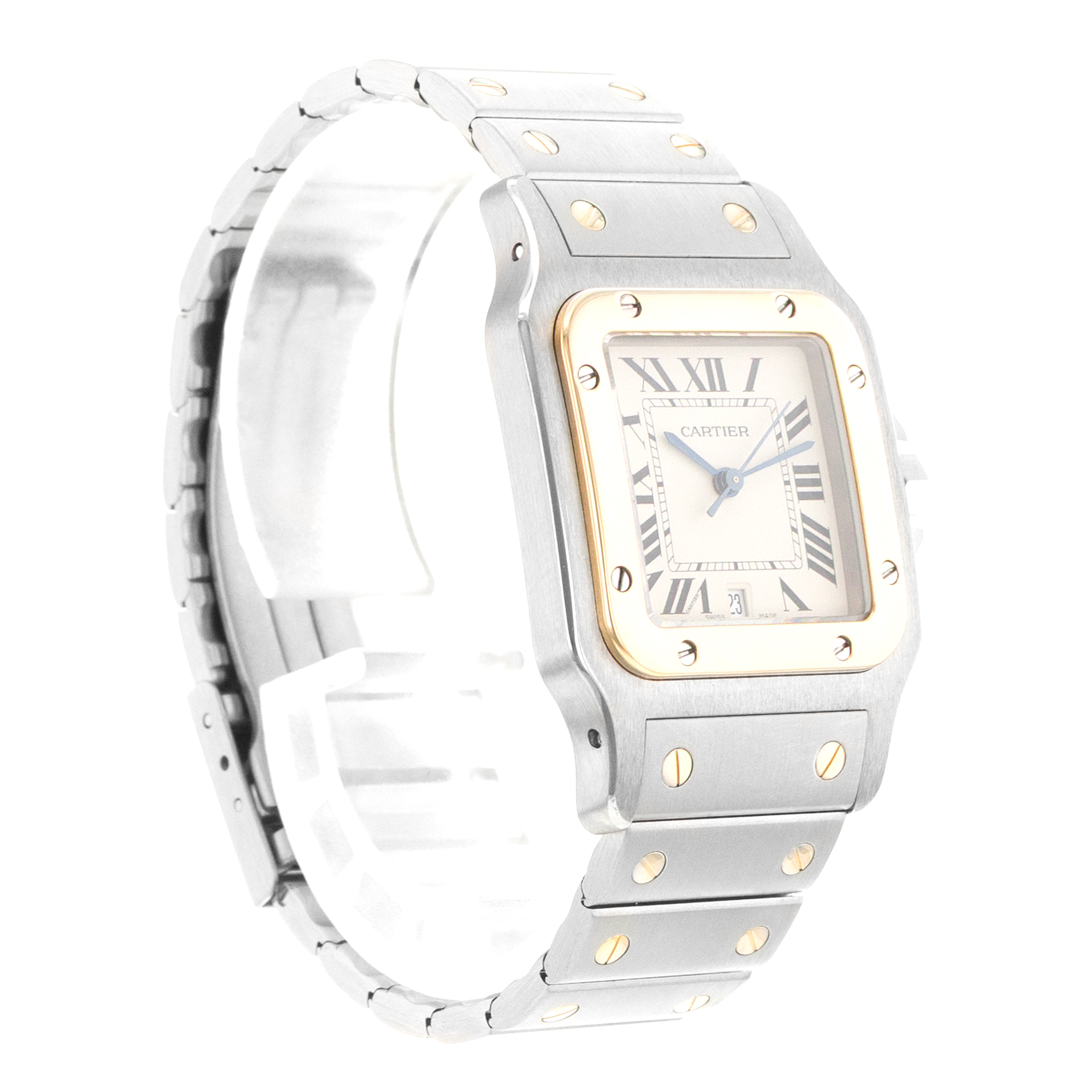 Cartier Santos Galbee W20011C4 18790 29mm Silver Steel Yellow Gold Mens Watch thumbnail 7