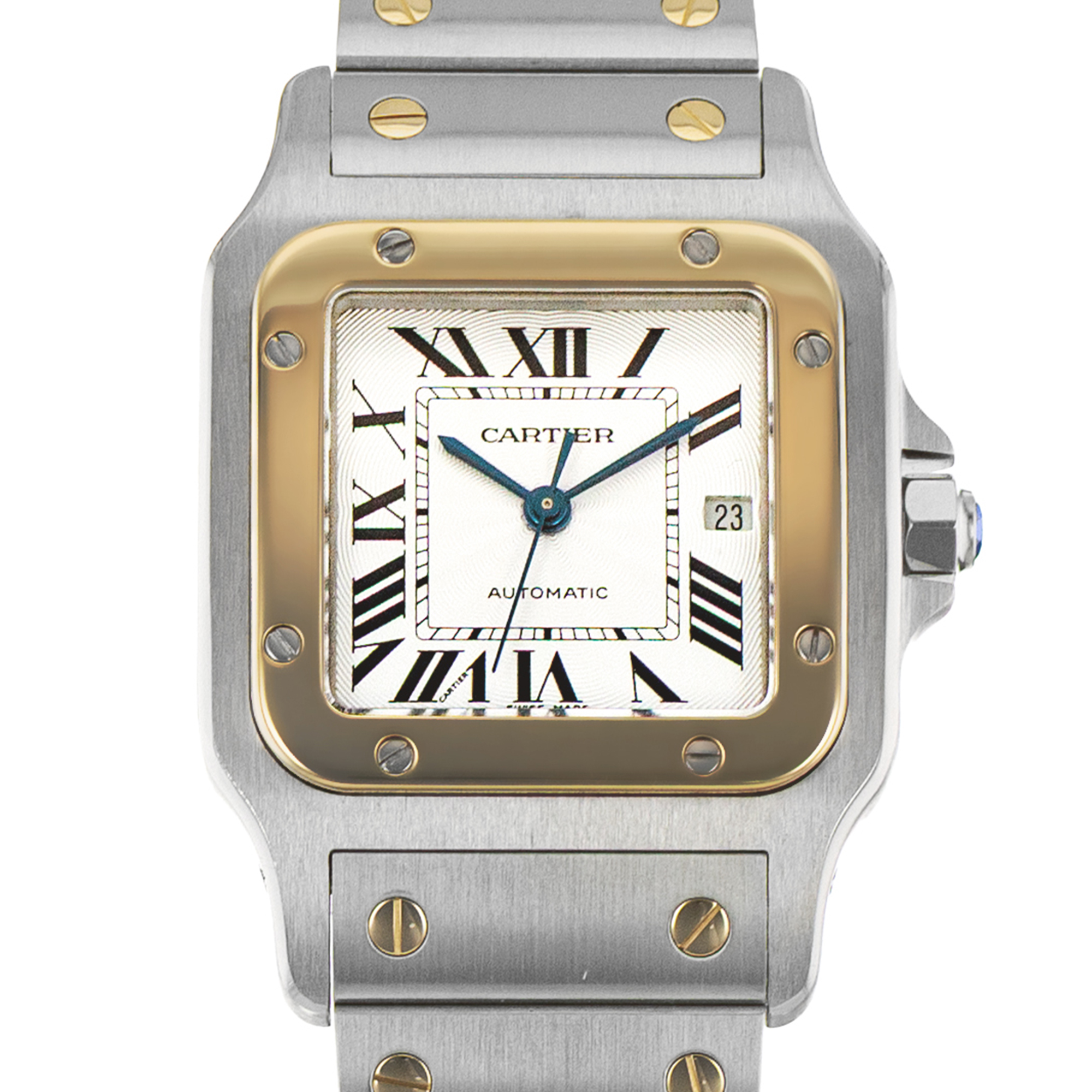 Cartier Santos Galbee W20058C4 2319 29mm Large Steel Yellow Gold Mens Watch thumbnail 1