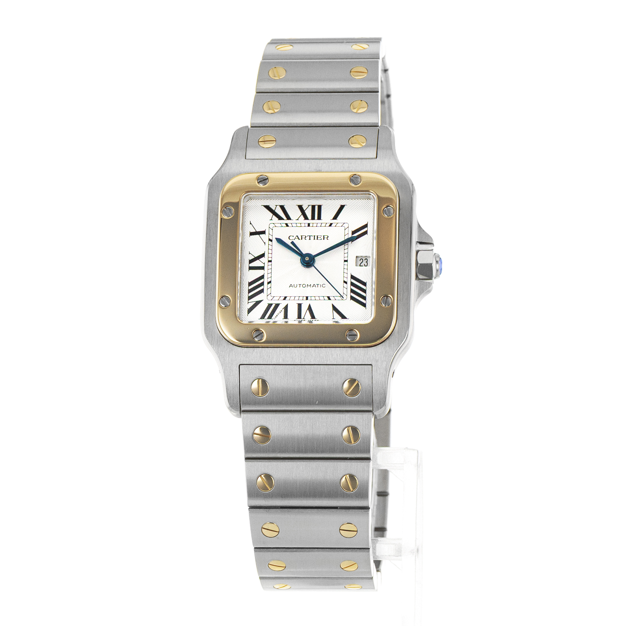 Cartier Santos Galbee W20058C4 2319 29mm Large Steel Yellow Gold Mens Watch thumbnail 3