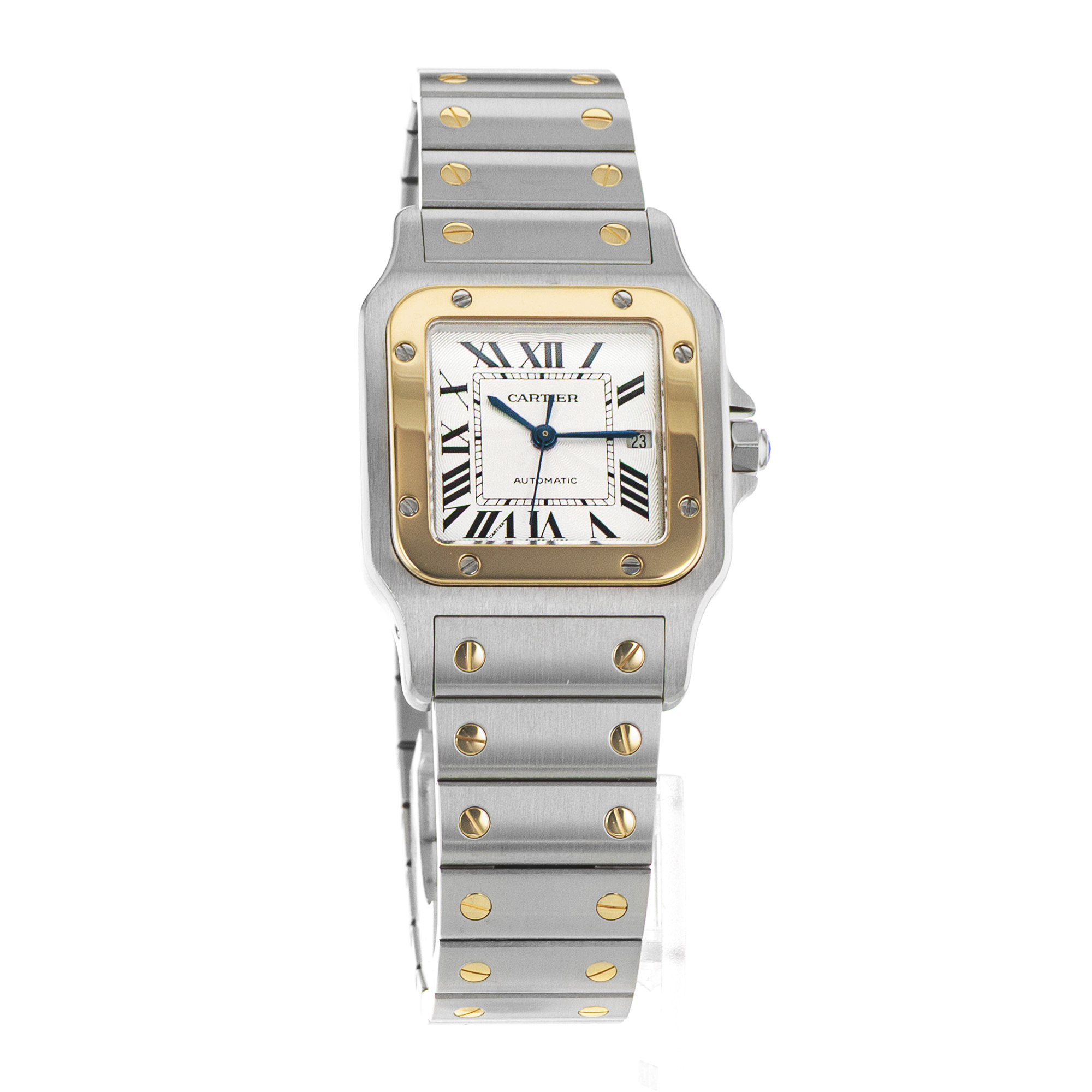 Cartier Santos Galbee W20058C4 2319 29mm Large Steel Yellow Gold Mens Watch thumbnail 8