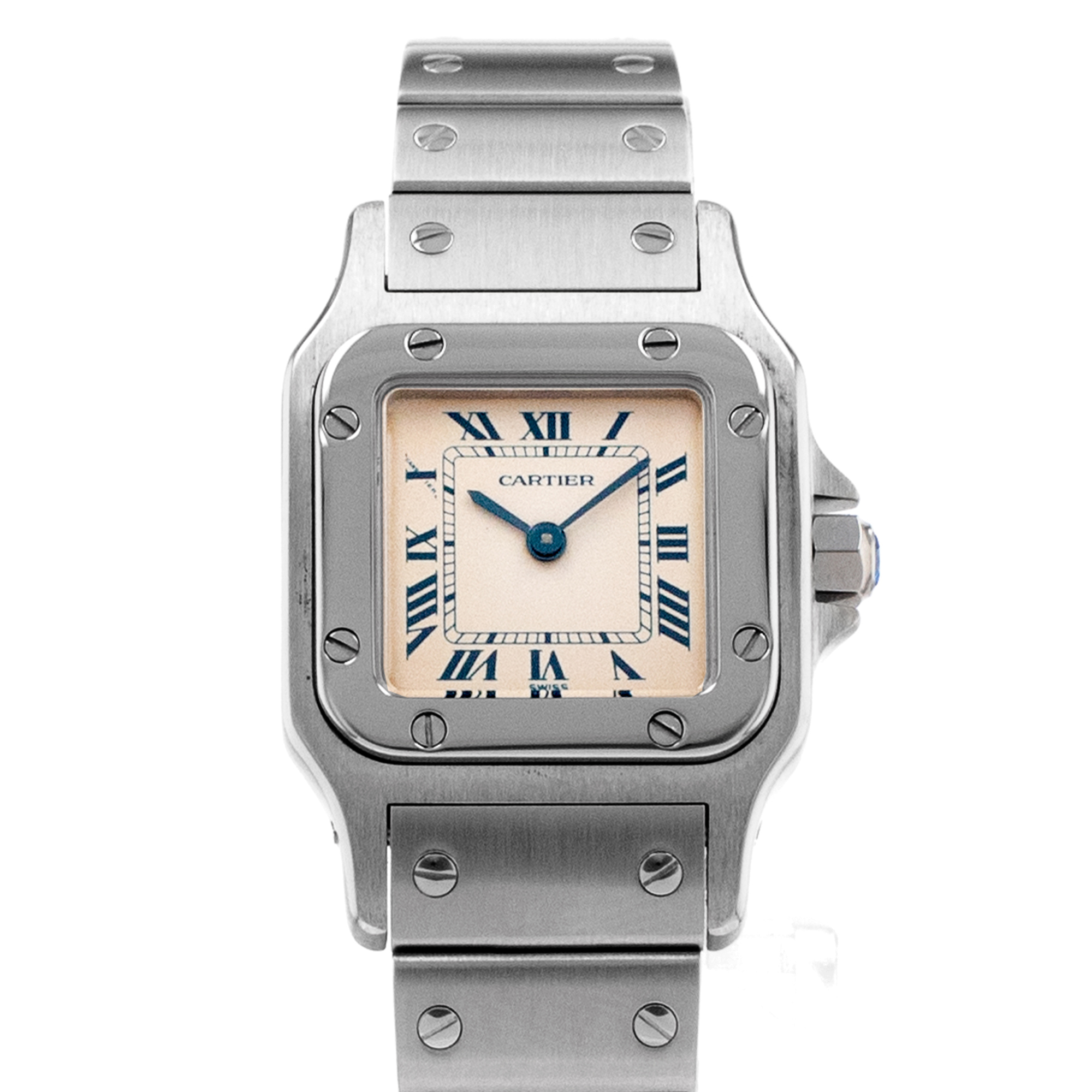 Cartier Galbee W20017D6 1565 24mm Champagne Roman Steel Quartz Ladies Watch thumbnail 1