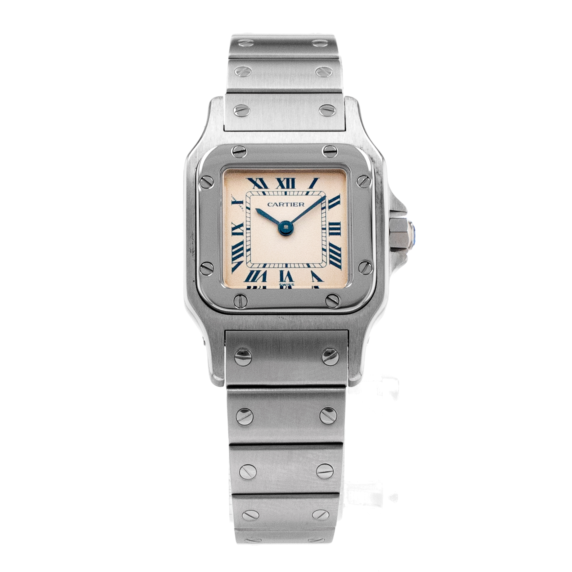 Cartier Galbee W20017D6 1565 24mm Champagne Roman Steel Quartz Ladies Watch thumbnail 2