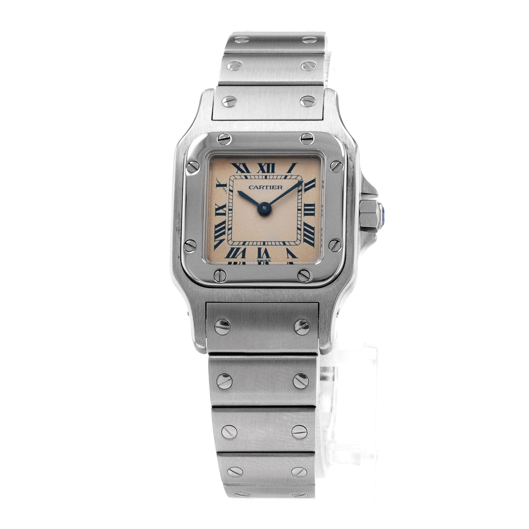 Cartier Galbee W20017D6 1565 24mm Champagne Roman Steel Quartz Ladies Watch thumbnail 3